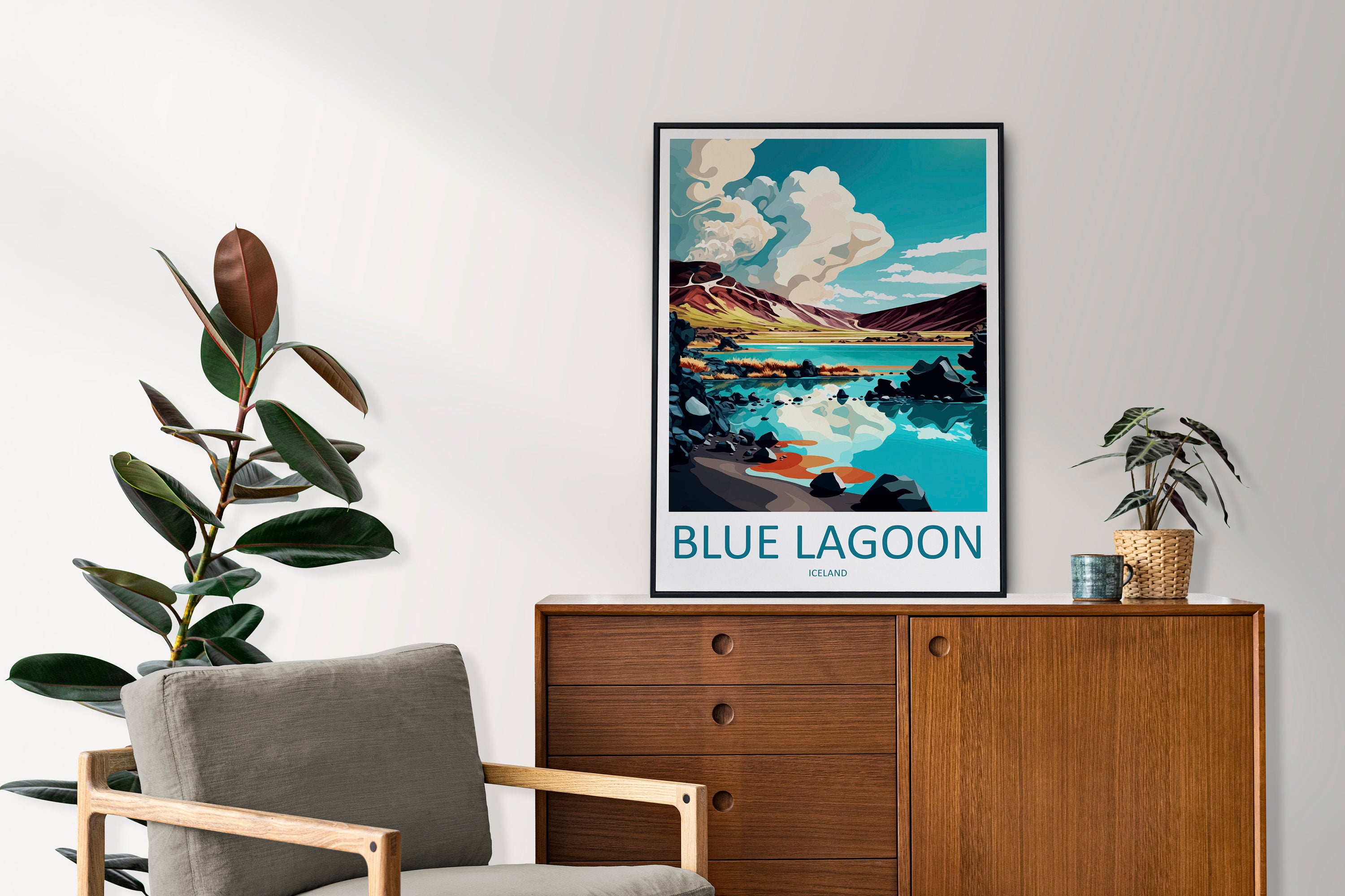 Blue Lagoon Travel Print Wall Art Blue Lagoon Wall Hanging Home Décor Blue Lagoon Gift Art Lovers Iceland Art Lover Gift Blue Lagoon Decor