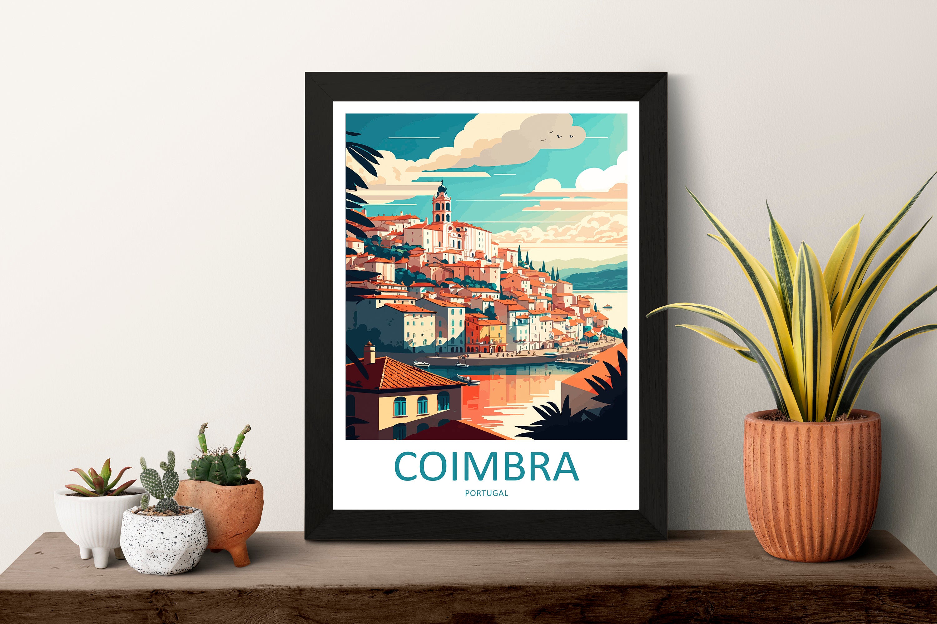 Coimbra Travel Print Wall Art Coimbra Wall Hanging Home Décor Coimbra Gift Art Lovers Portugal Art Lover Gift Coimbra Wall Décor Coimbra Art