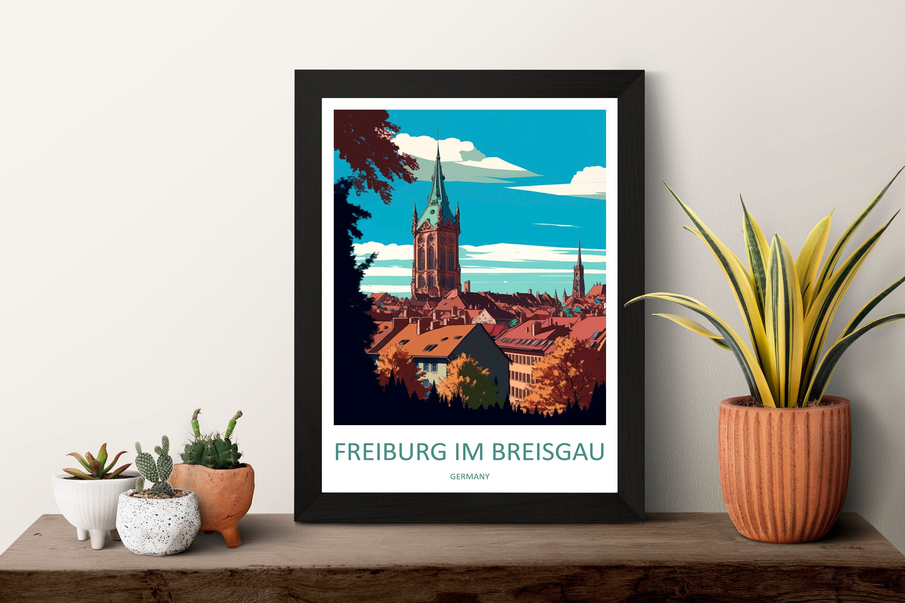 Freiburg Im Breisgau Travel Print Wall Art Freiburg Im Breisgau Wall Hanging Home Décor Freiburg Im Breisgau Gift Art Lovers Germany