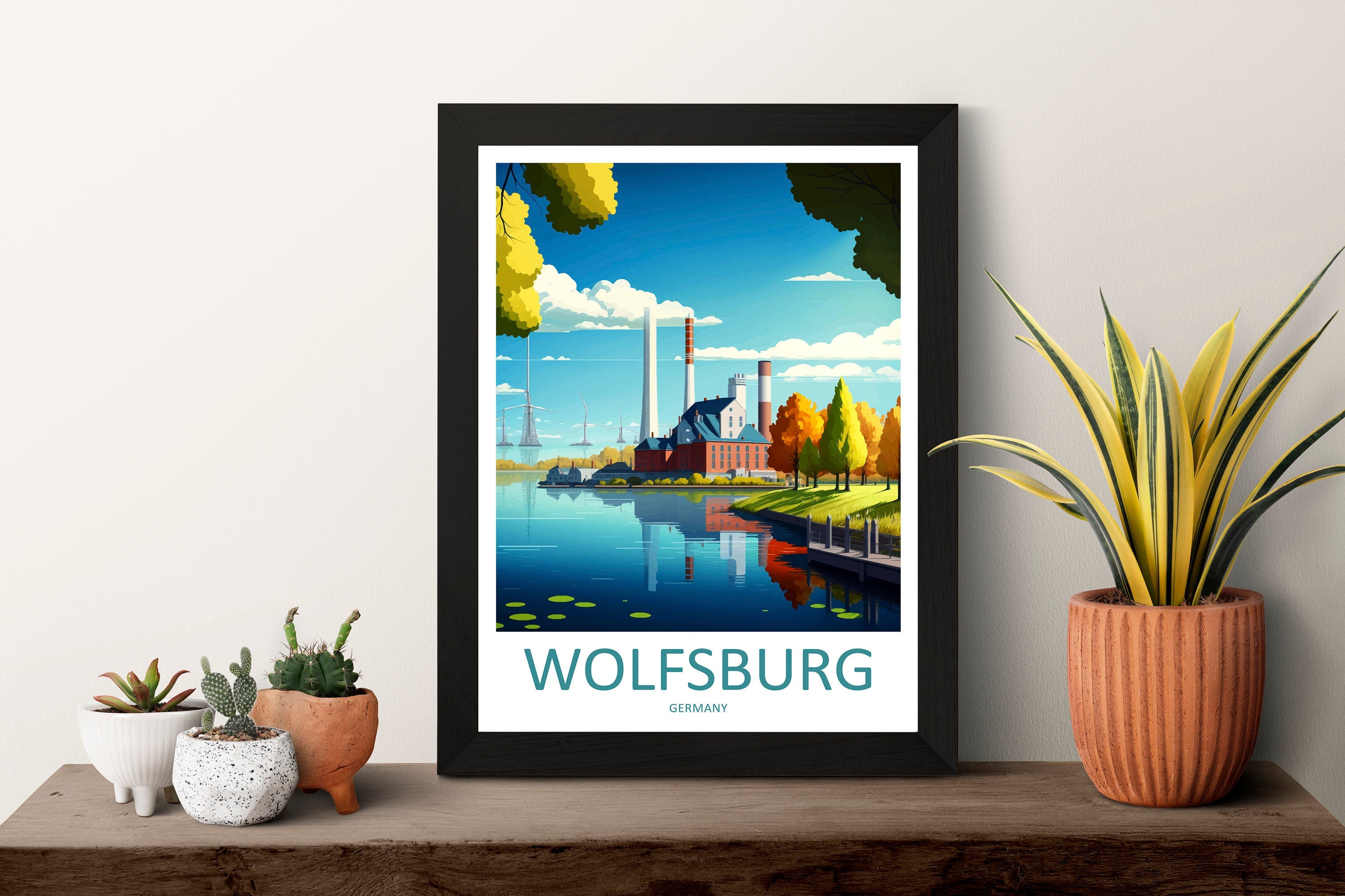 Wolfsburg Travel Print Wall Art Wolfsburg Wall Hanging Home Décor Wolfsburg Gift Art Lovers Germany Art Lover Gift Wolfsburg Art Travel Gift