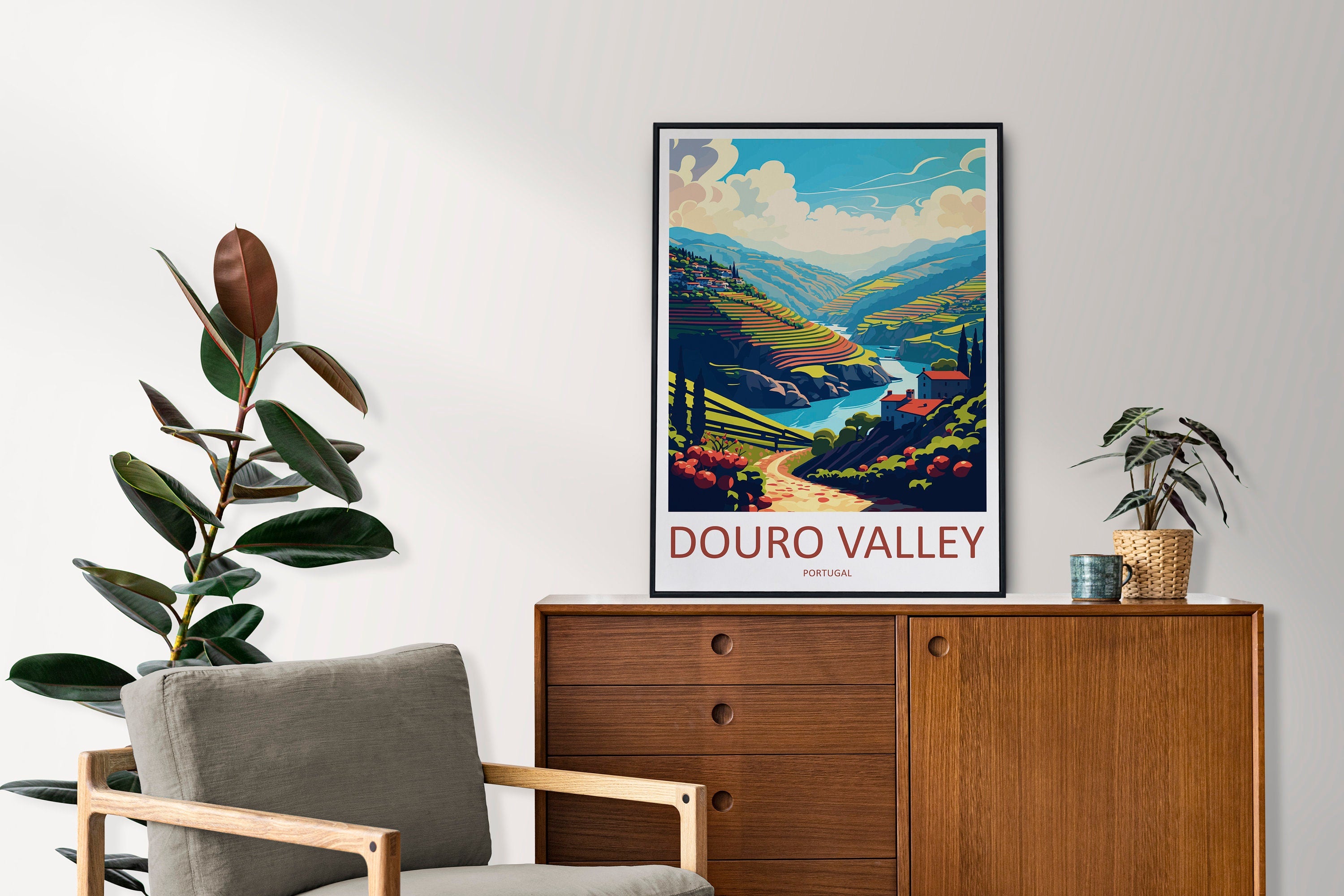 Douro Valley Travel Print Wall Art Douro Valley Wall Hanging Home Décor Douro Valley Gift Art Lovers Portugal Art Lover Gift Douro Valley