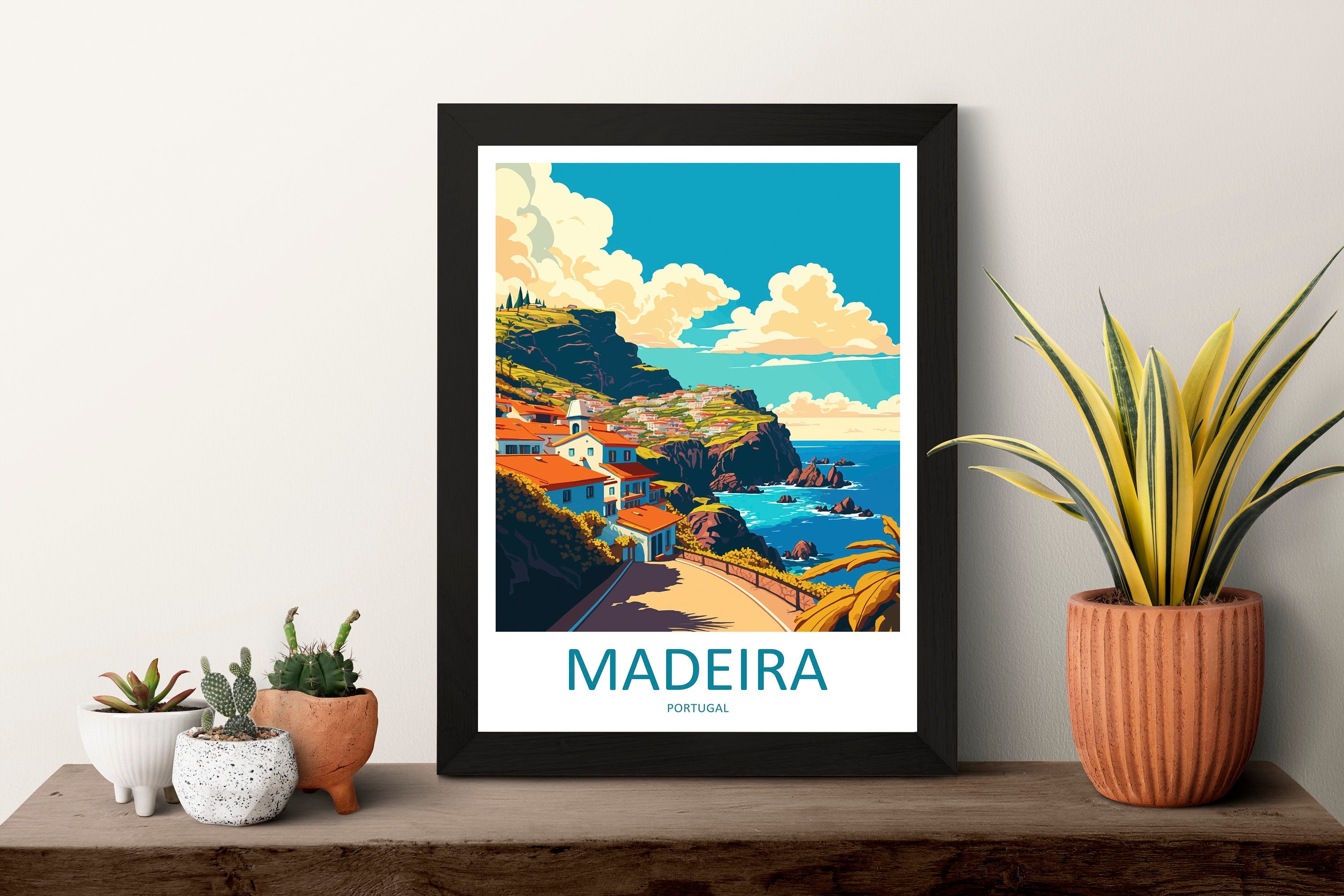 Madeira Travel Print Wall Art Madeira Wall Hanging Home Décor Madeira Gift Art Lovers Portugal Art Lover Gift Madeira Wall Décor Madeira Art