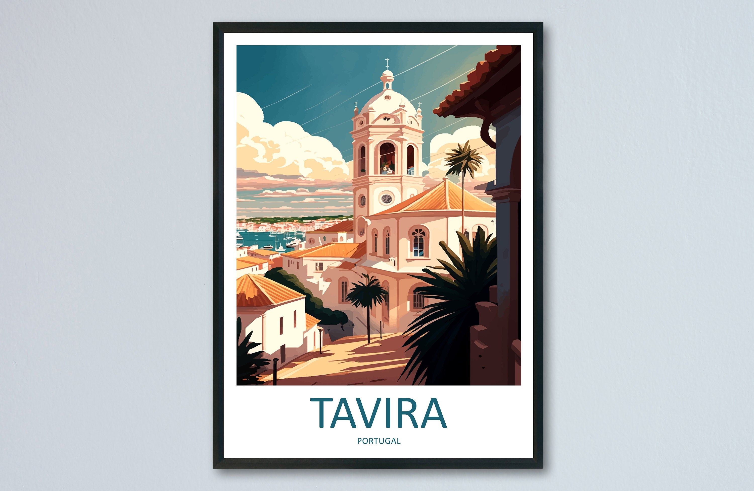 Tavira Travel Print Wall Art Tavira Wall Hanging Home Décor Tavira Gift Art Lovers Portugal Art Lover Gift Tavira Wall Décor Tavira Travel