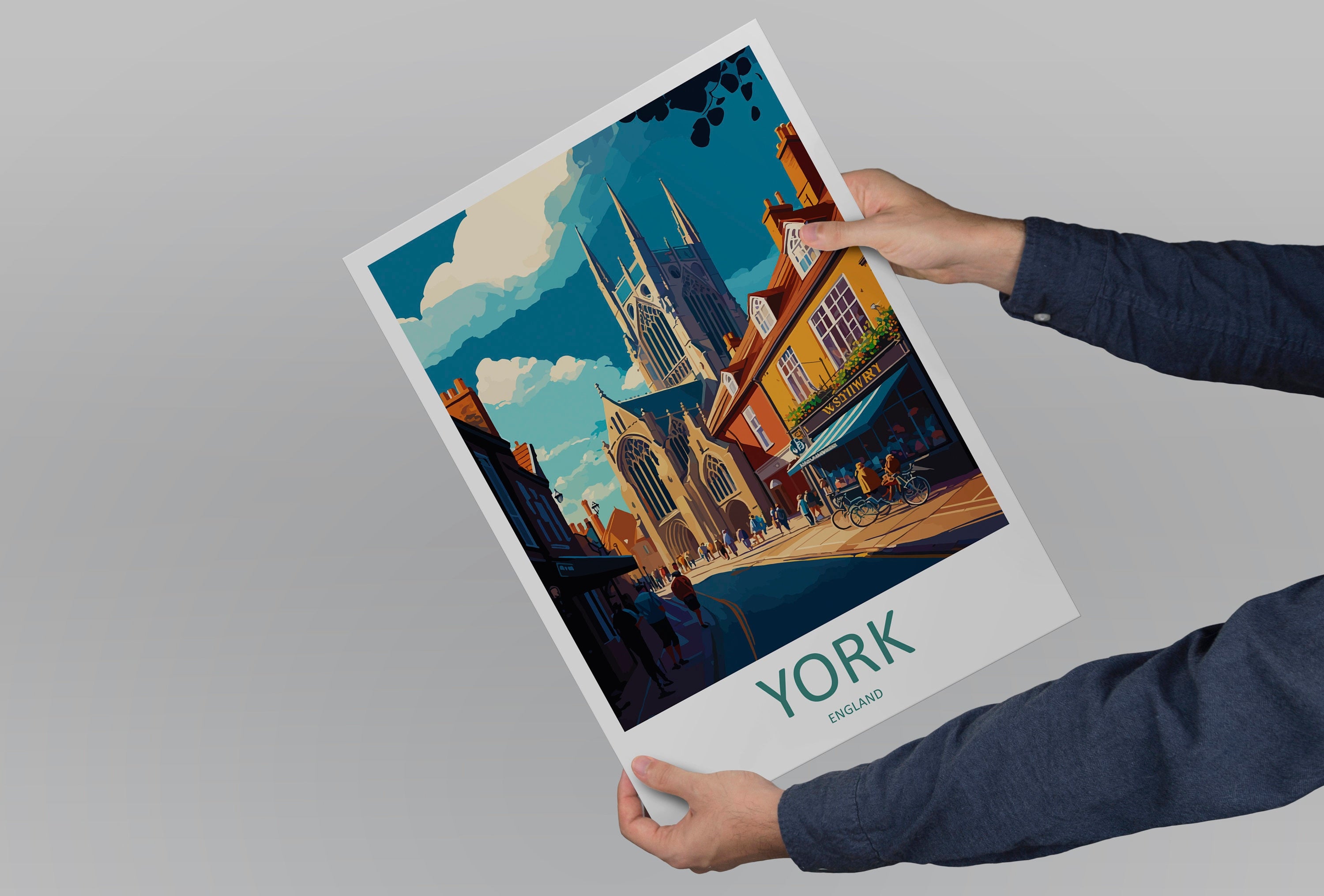 York Travel Print Wall Art York Wall Hanging Home Décor York Gift Art Lovers England Art Lover Gift York City England Travel Art Gift