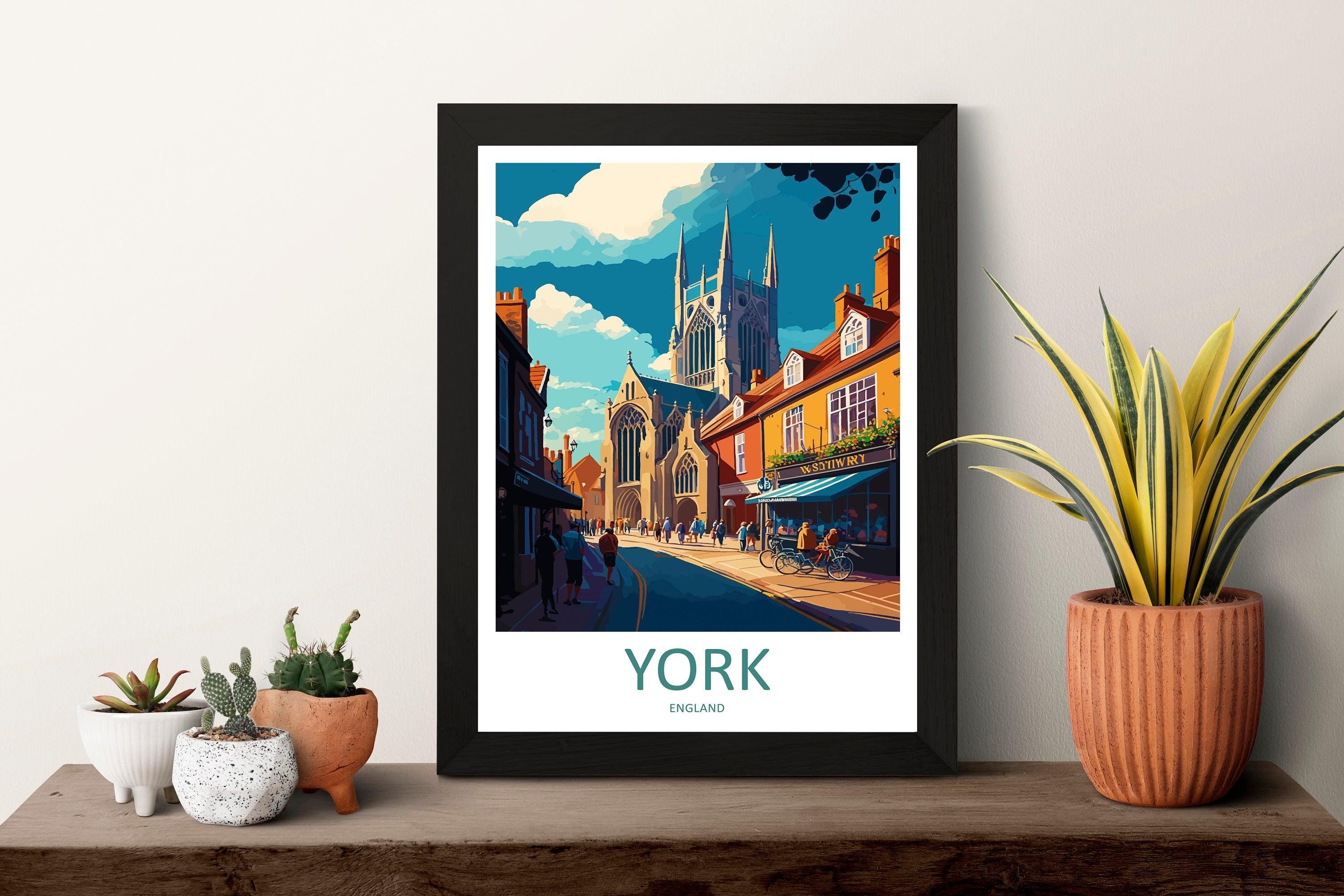 York Travel Print Wall Art York Wall Hanging Home Décor York Gift Art Lovers England Art Lover Gift York City England Travel Art Gift