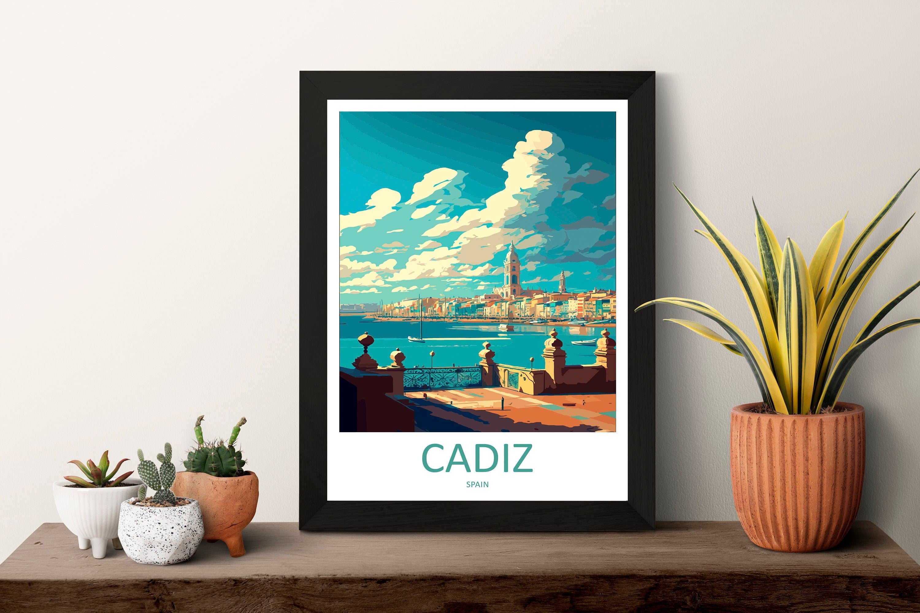 Cadiz Travel Print Wall Art Cadiz Wall Hanging Home Décor Cadiz Gift Art Lovers Spain Art Lover Gift Cadiz Wall Décor Cadiz Spain Poster Art