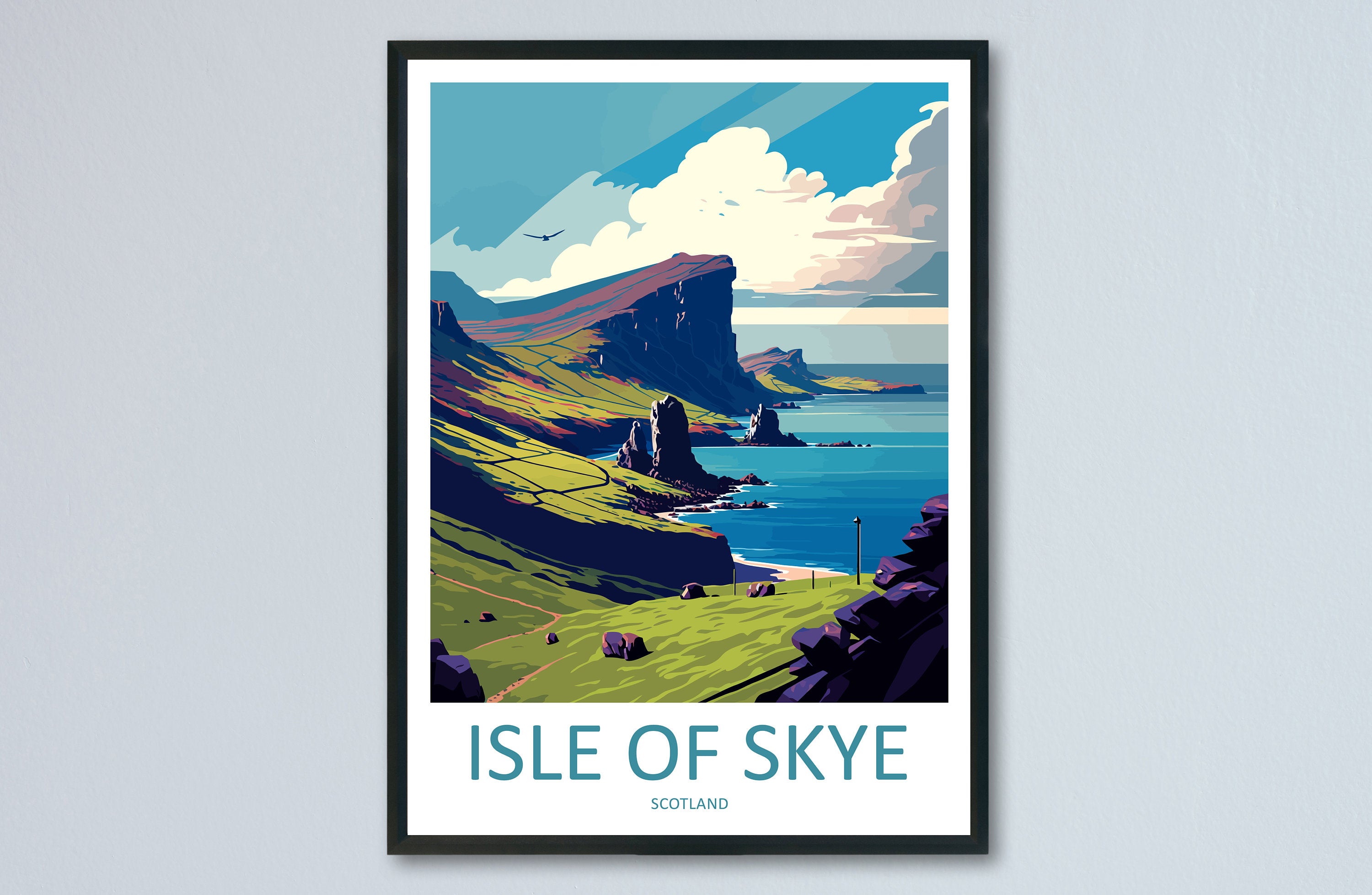 Isle Of Skye Travel Print Wall Art Isle Of Skye Wall Hanging Home Décor Isle Of Skye Gift Art Lovers Scotland Art Lover Gift Isle Of Skye