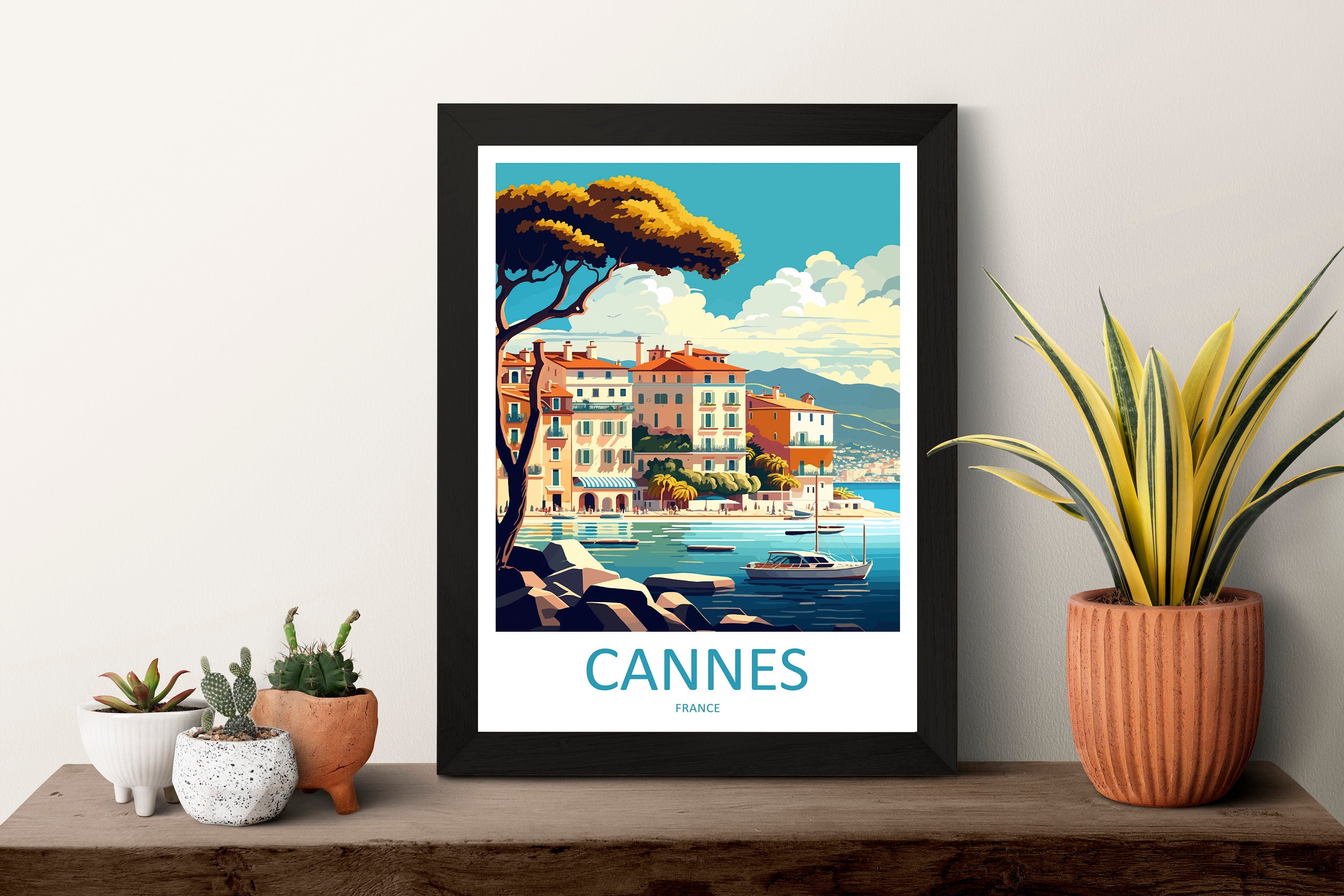 Cannes Travel Print Wall Art Cannes Wall Hanging Home Décor Cannes Gift Art Lovers France Art Lover Gift Cannes Print France Artwork