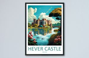 Hever Castle Travel Print Wall Art Hever Castle Wall Hanging Home Décor Hever Castle Gift Art Lovers England Art Lover Gift Hever Castle Art