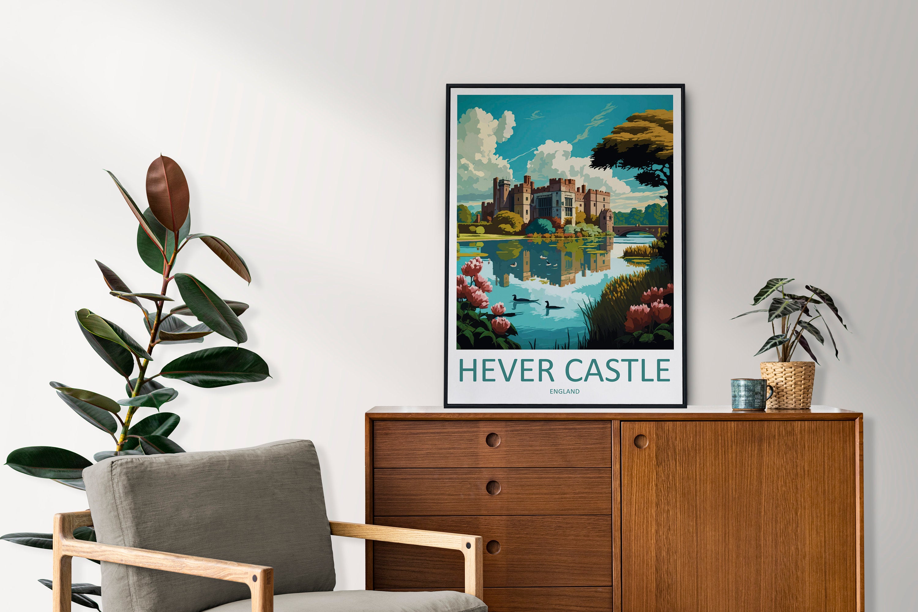 Hever Castle Travel Print Wall Art Hever Castle Wall Hanging Home Décor Hever Castle Gift Art Lovers England Art Lover Gift Hever Castle Art