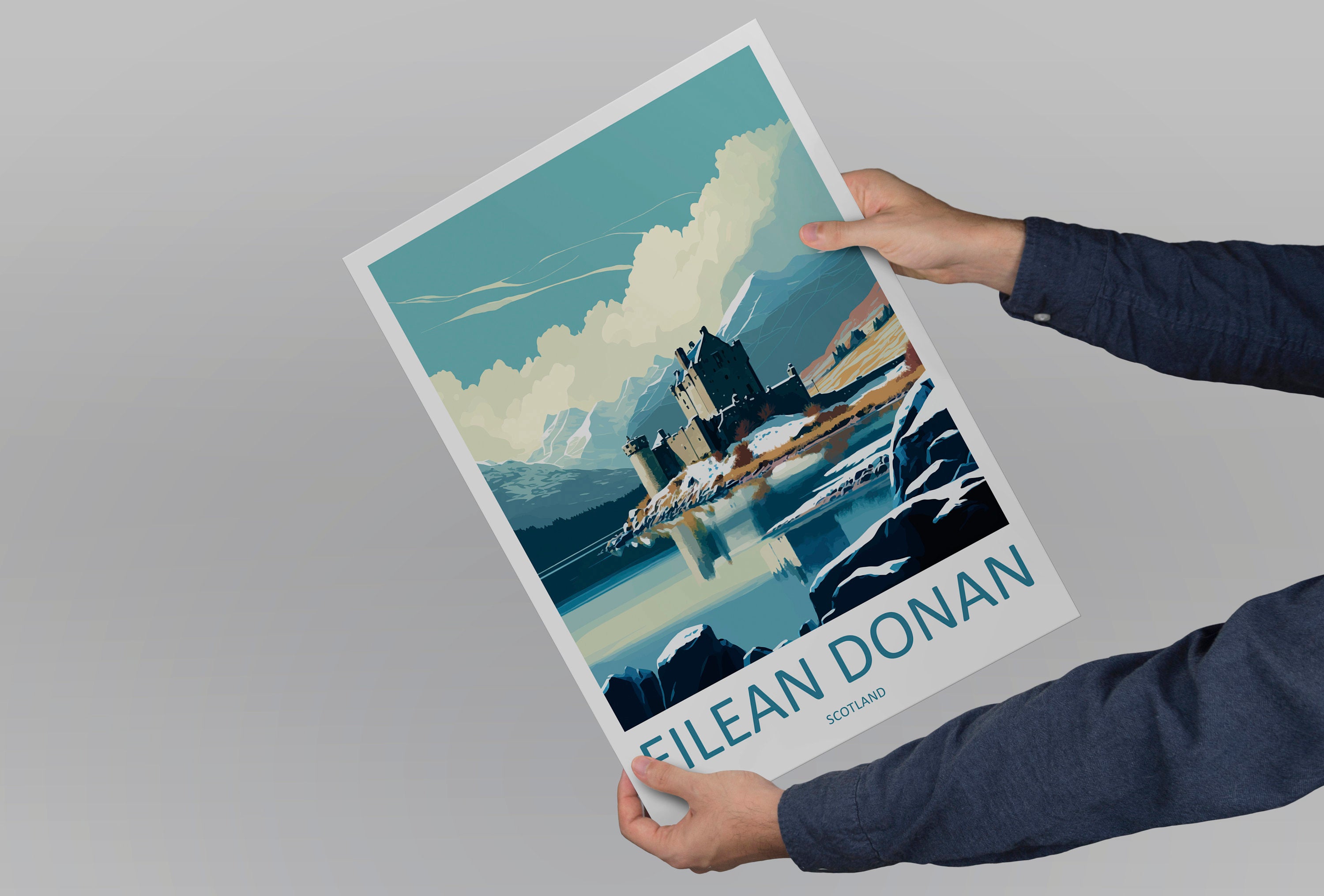 Eilean Donan Travel Print Wall Art Eilean Donan Wall Hanging Home Décor Eilean Donan Gift Art Lovers Scotland Art Lover Gift Eilean Donan