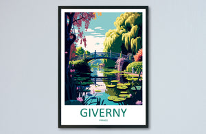 Giverny Travel Print Wall Art Giverny Wall Hanging Home Décor Giverny Gift Art Lovers France Art Lover Gift Giverny Print France Artwork