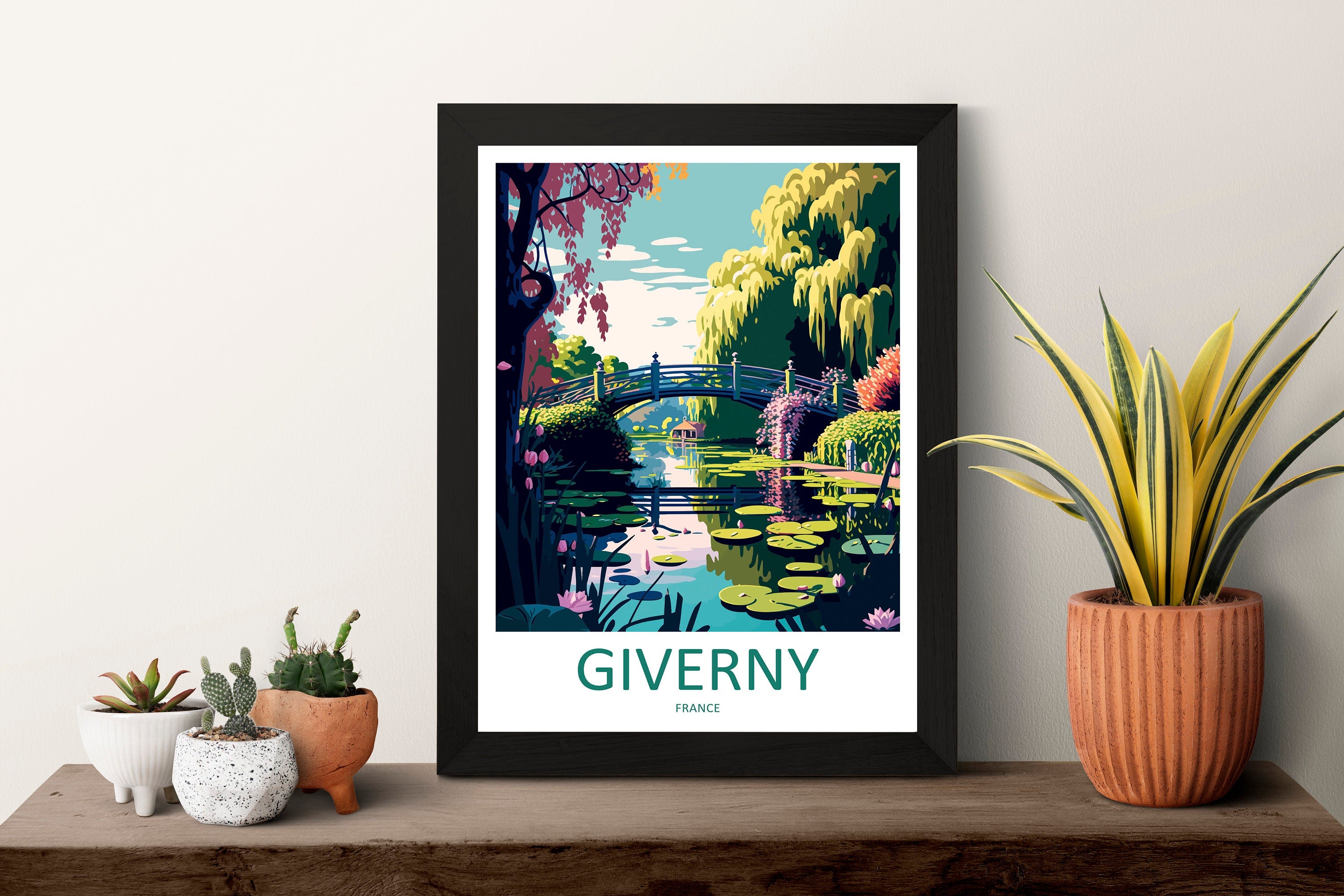 Giverny Travel Print Wall Art Giverny Wall Hanging Home Décor Giverny Gift Art Lovers France Art Lover Gift Giverny Print France Artwork