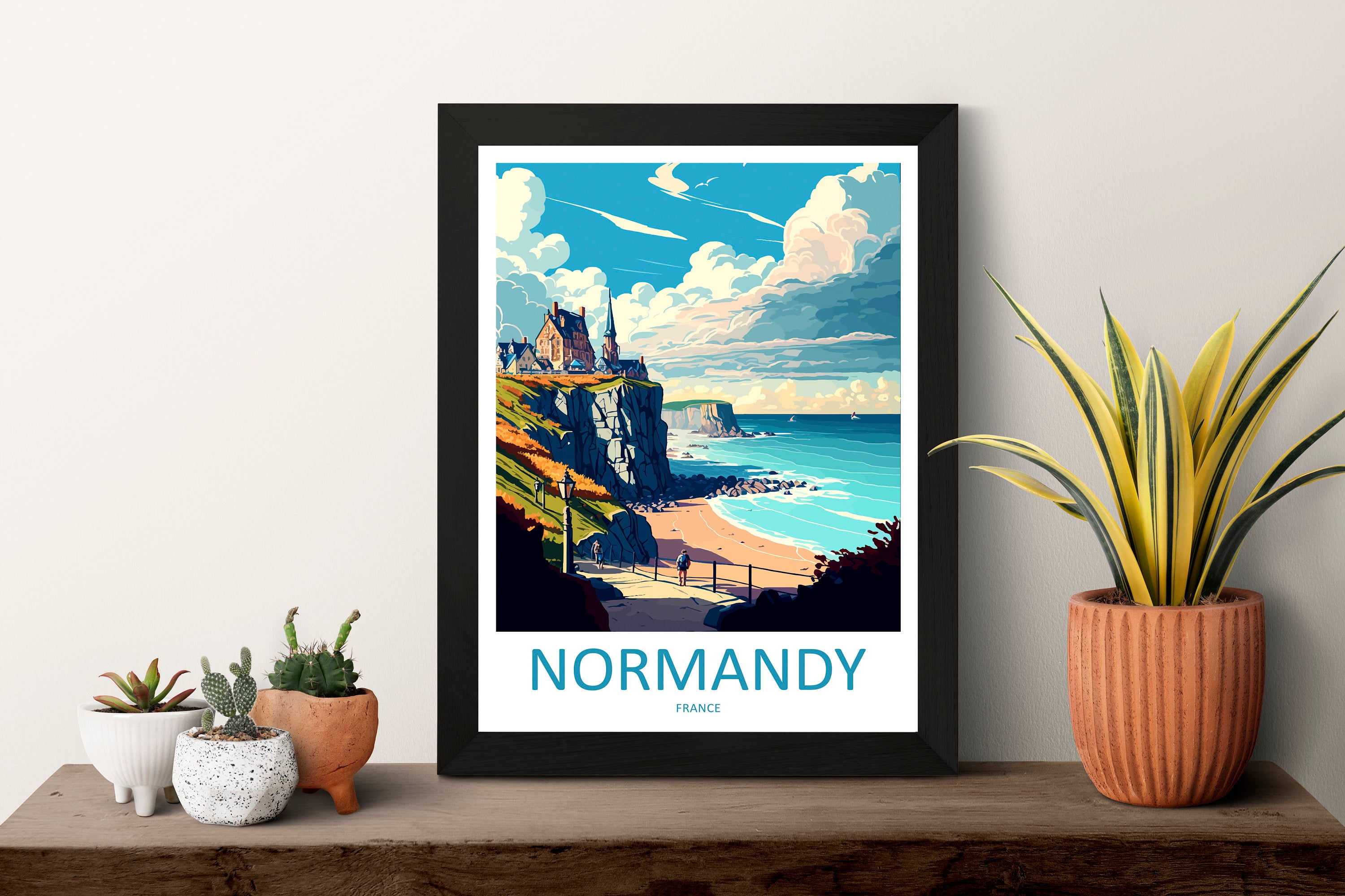 Normandy Travel Print Wall Art Normandy Wall Hanging Home Décor Normandy Gift Art Lovers France Art Lover Gift Normandy Print France Artwork