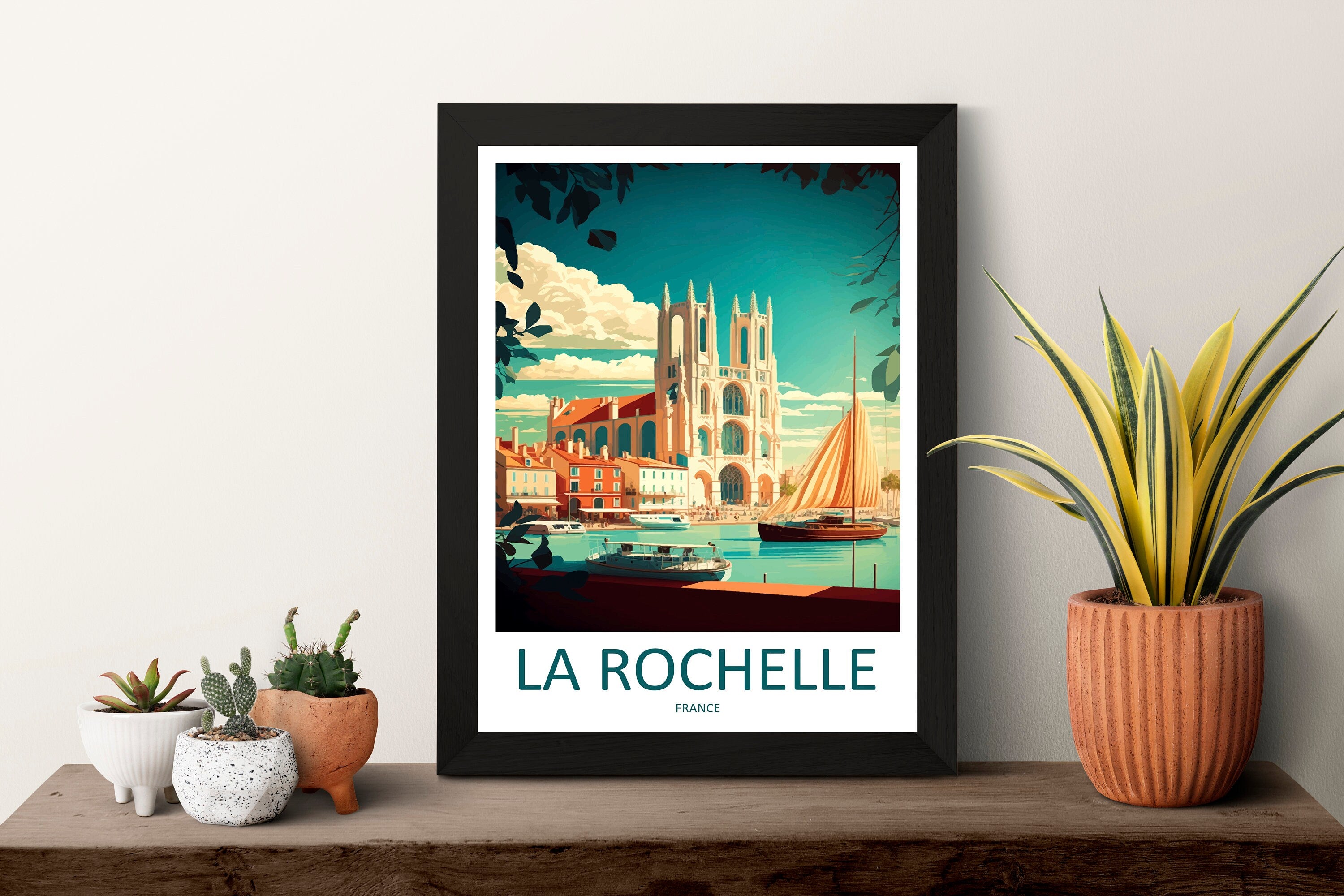 La Rochelle Travel Print Wall Art La Rochelle Wall Hanging Home Décor La Rochelle Gift Art Lovers France Art Lover Gift La Rochelle Print