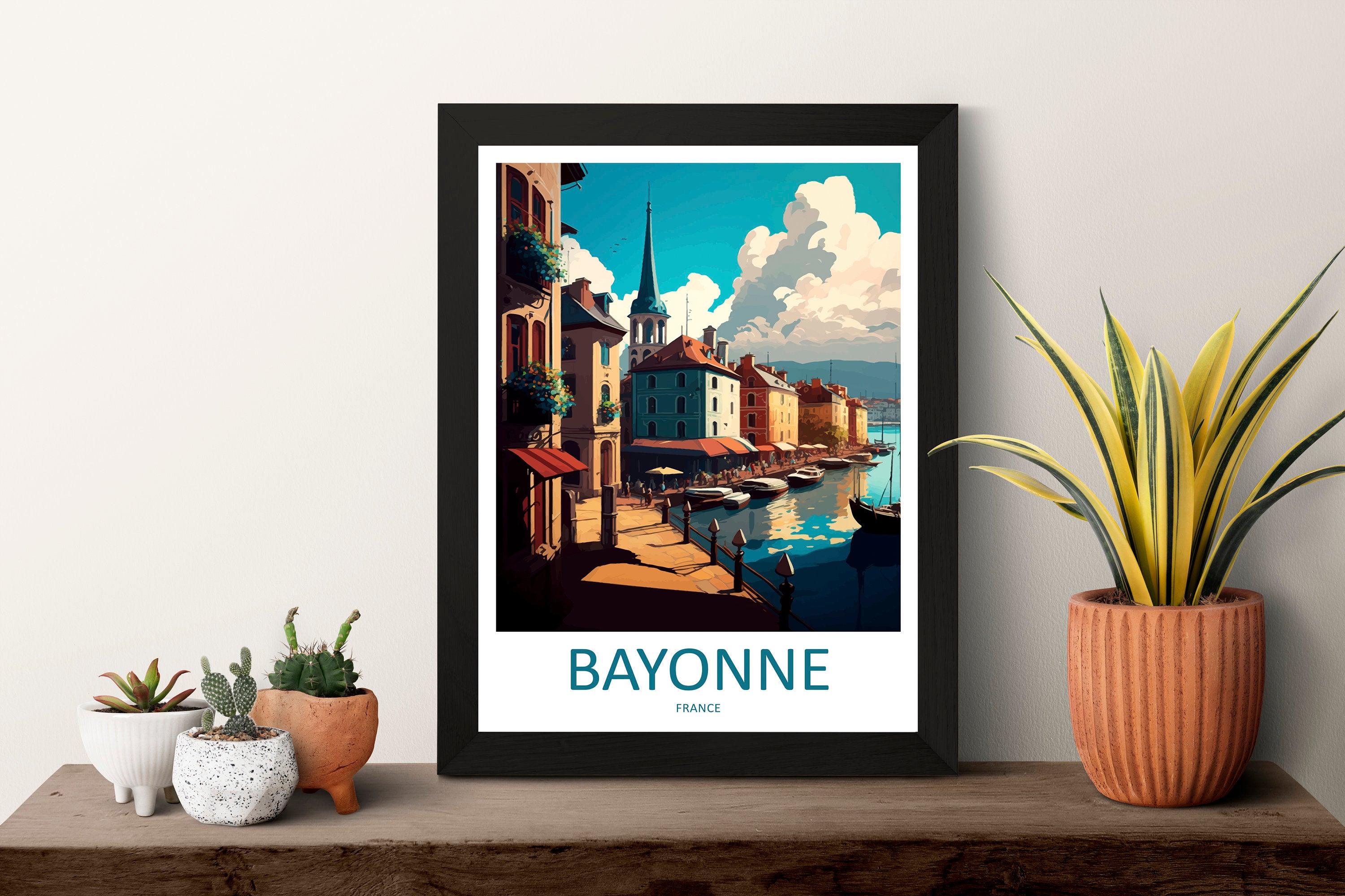 Bayonne Travel Print Wall Art Bayonne Wall Hanging Home Décor Bayonne Gift Art Lovers France Art Lover Gift Bayonne Print France Artwork