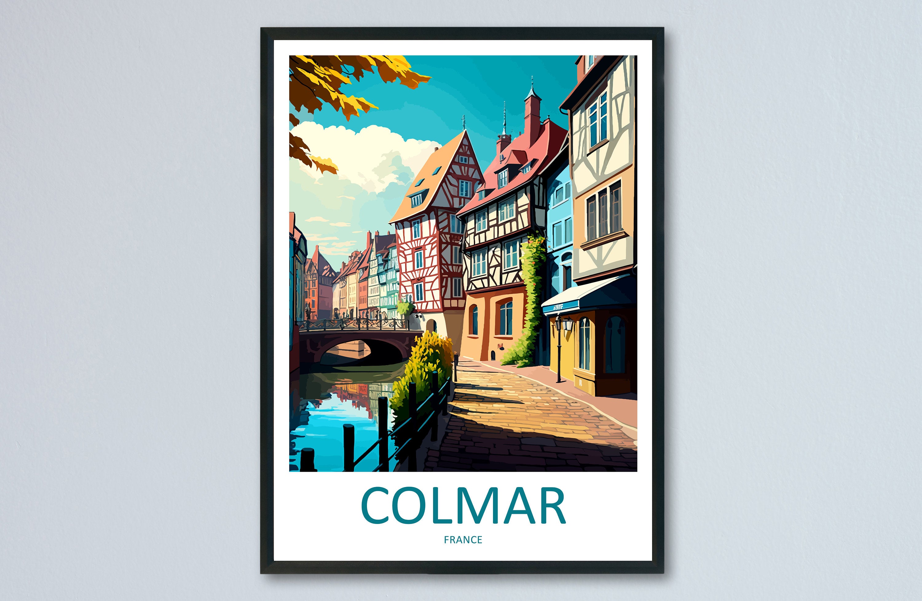 Colmar Travel Print Wall Art Colmar Wall Hanging Home Décor Colmar Gift Art Lovers France Art Lover Gift Colmar Print France Artwork Gift