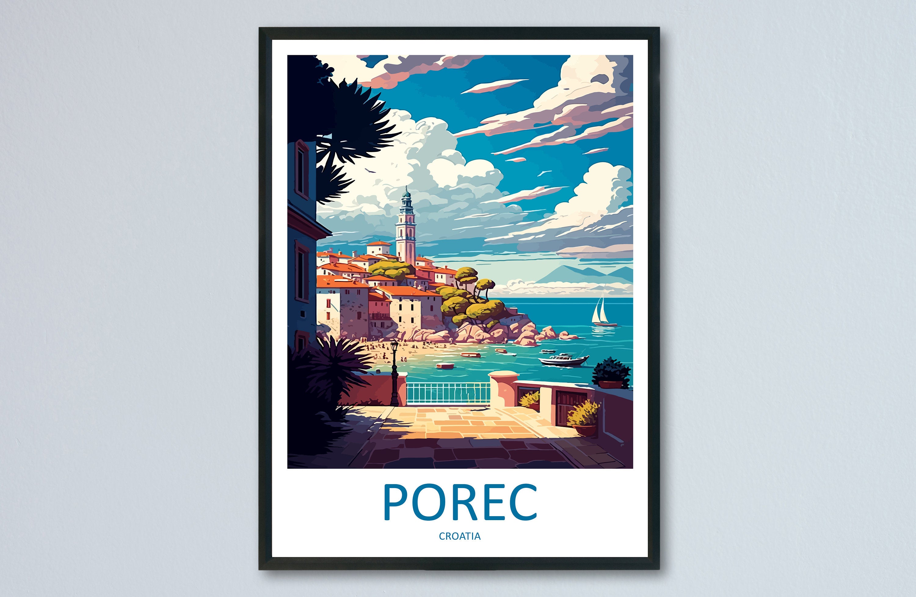 Porec Travel Print Wall Art Porec Wall Hanging Home Décor Porec Gift Art Lovers Croatia Art Lover Gift Porec Travel Poster Wall Art