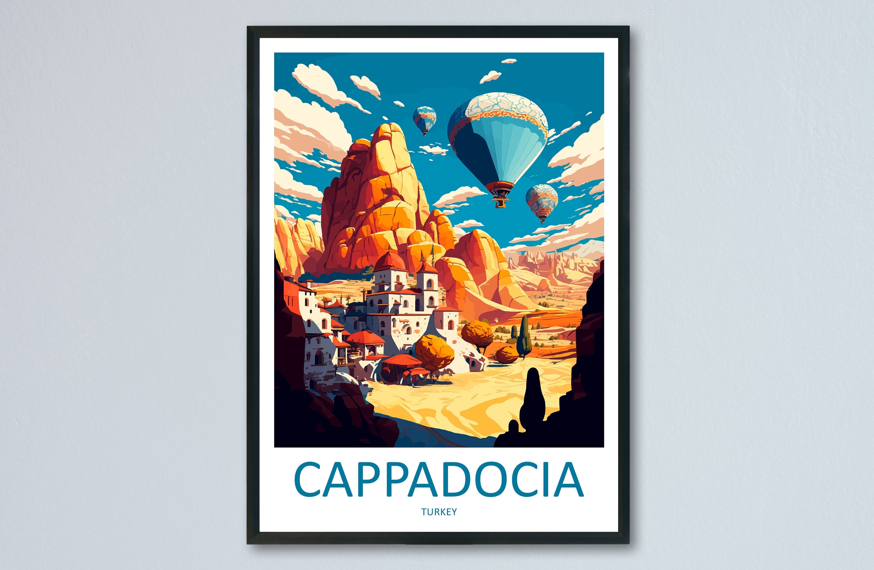 Cappadocia Travel Print Wall Art Cappadocia Wall Hanging Home Decoration Cappadocia Gift Art Lovers Wall Art Print Art Cappadocia Wall Print