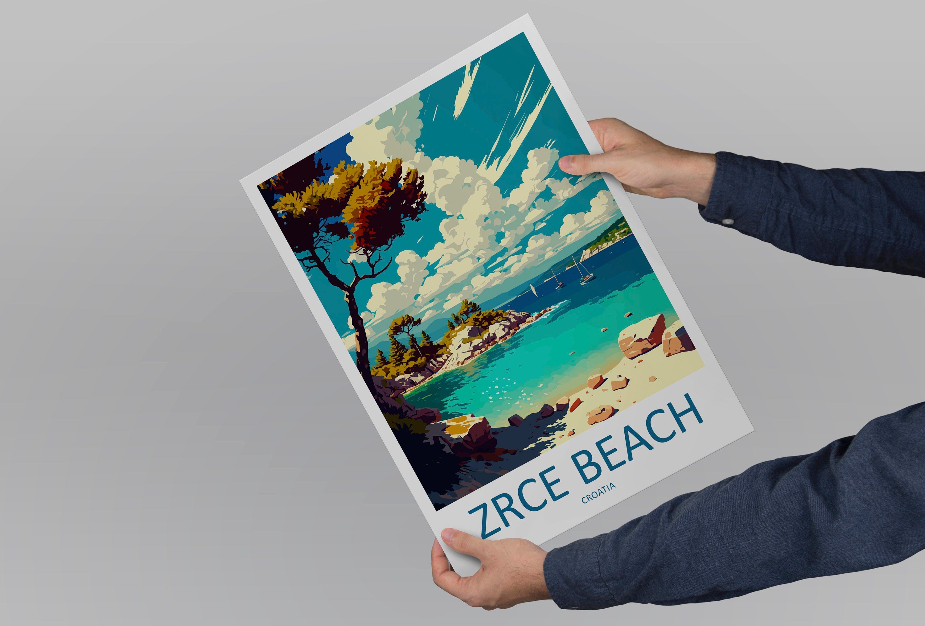 Zrce Beach Travel Print Wall Art Zrce Beach Wall Hanging Home Décor Zrce Beach Gift Art Lovers Croatia Art Lover Gift Zrce Beach Travel Art