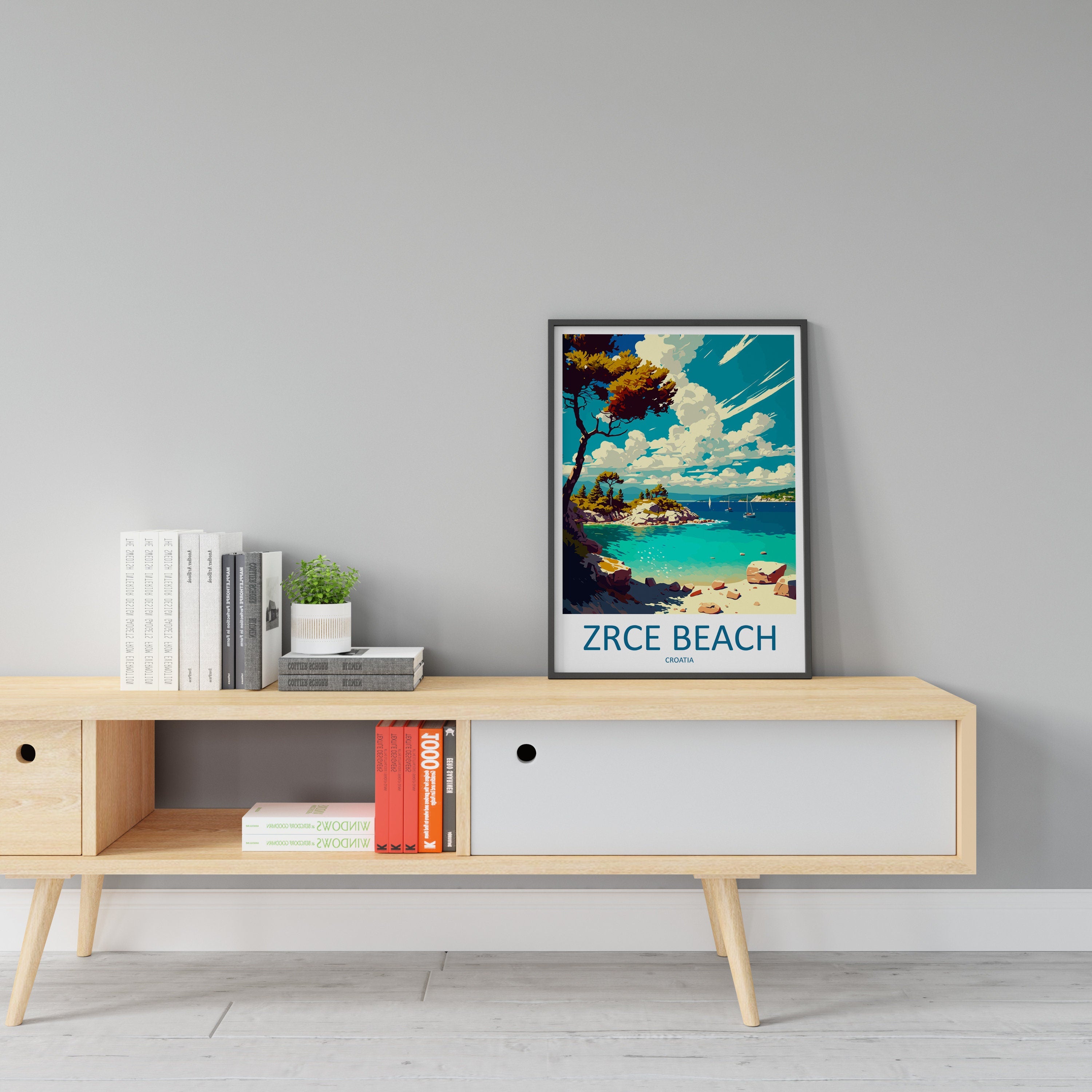 Zrce Beach Travel Print Wall Art Zrce Beach Wall Hanging Home Décor Zrce Beach Gift Art Lovers Croatia Art Lover Gift Zrce Beach Travel Art