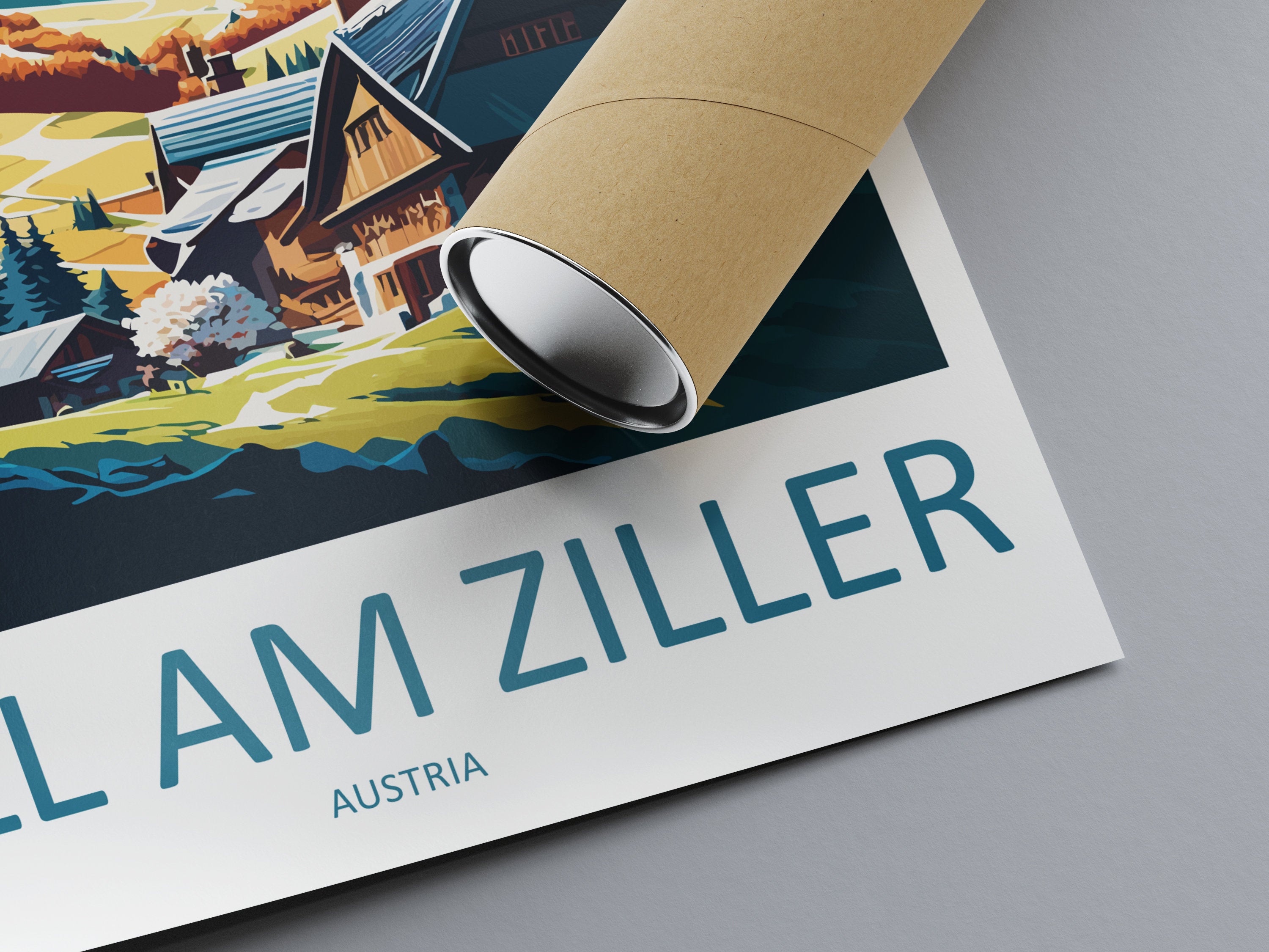 Zell Am Ziller Travel Print Wall Art Zell Am Ziller Wall Hanging Home Décor Zell Am Ziller Gift Art Lovers Austria Art Lover Zell Am Ziller