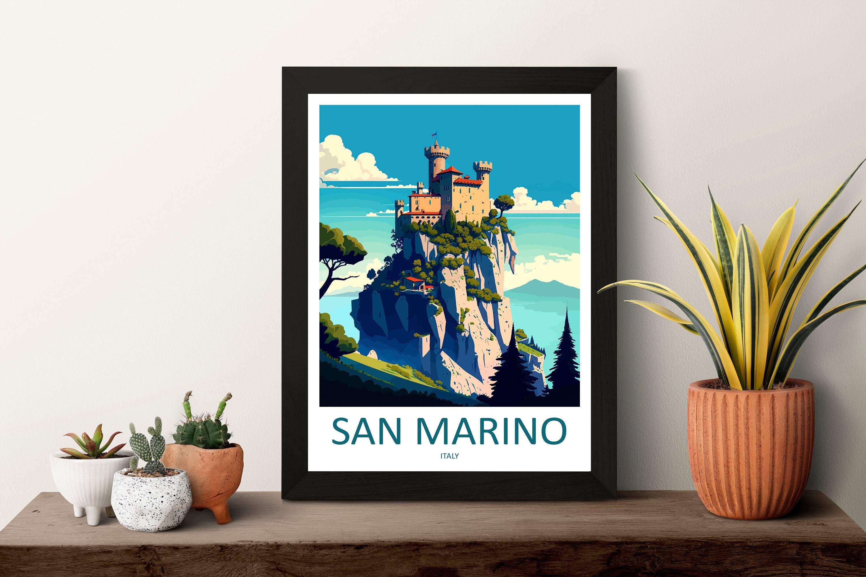 San Marino Travel Print Wall Art San Marino Wall Hanging Home Décor San Marino Gift Art Lovers Italy Art Lover Gift San Marino Art Gift