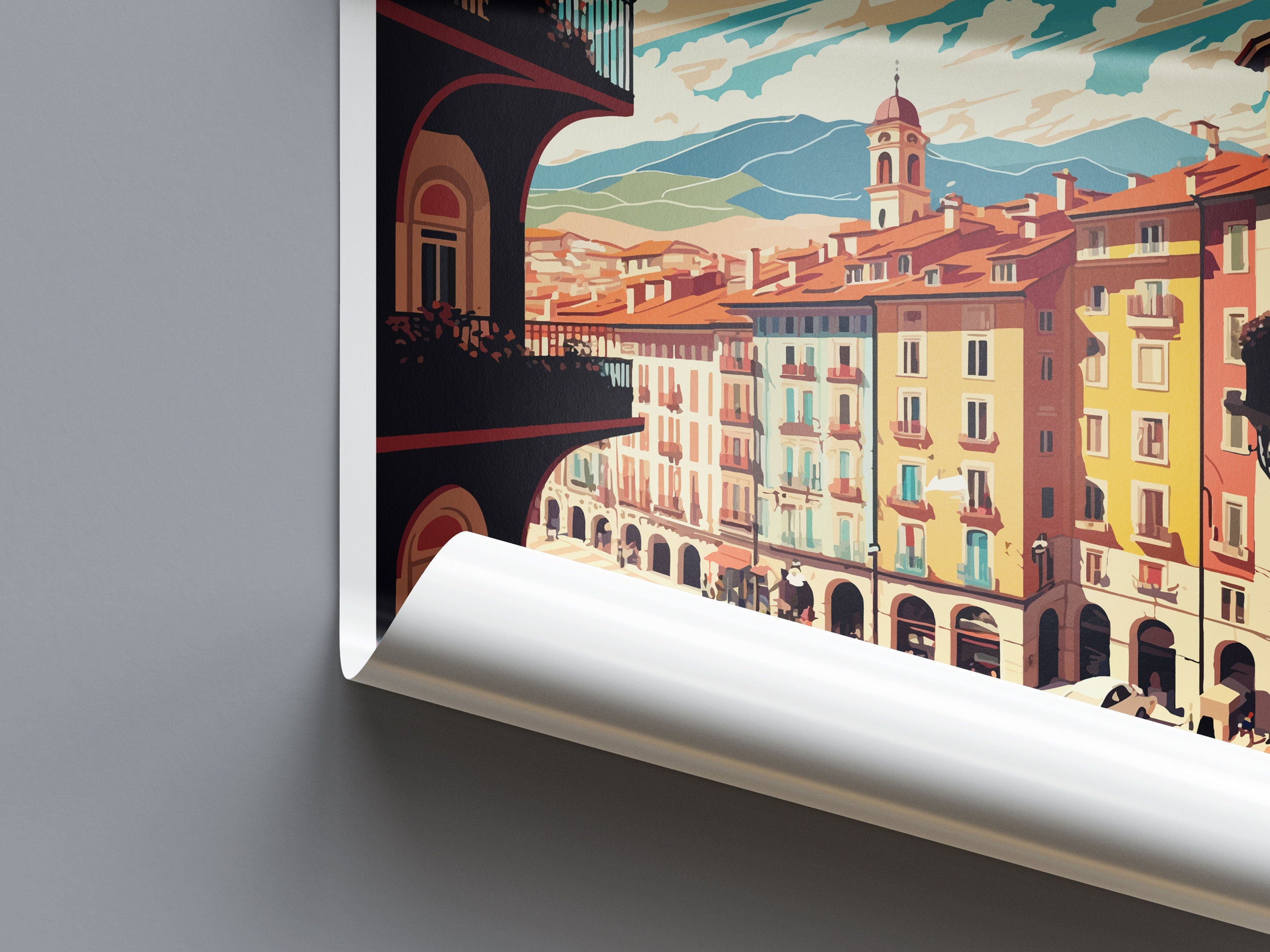 Pamplona Travel Print Wall Art Pamplona Wall Hanging Home Décor Pamplona Gift Art Lovers Spain Art Lover Gift Pamplona Print Spain Wall Art