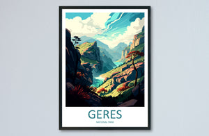 Geres National Park Travel Print Wall Art Geres National Park Wall Hanging Home Decor National Park Gift Geres Portugal Lovers Wall Art