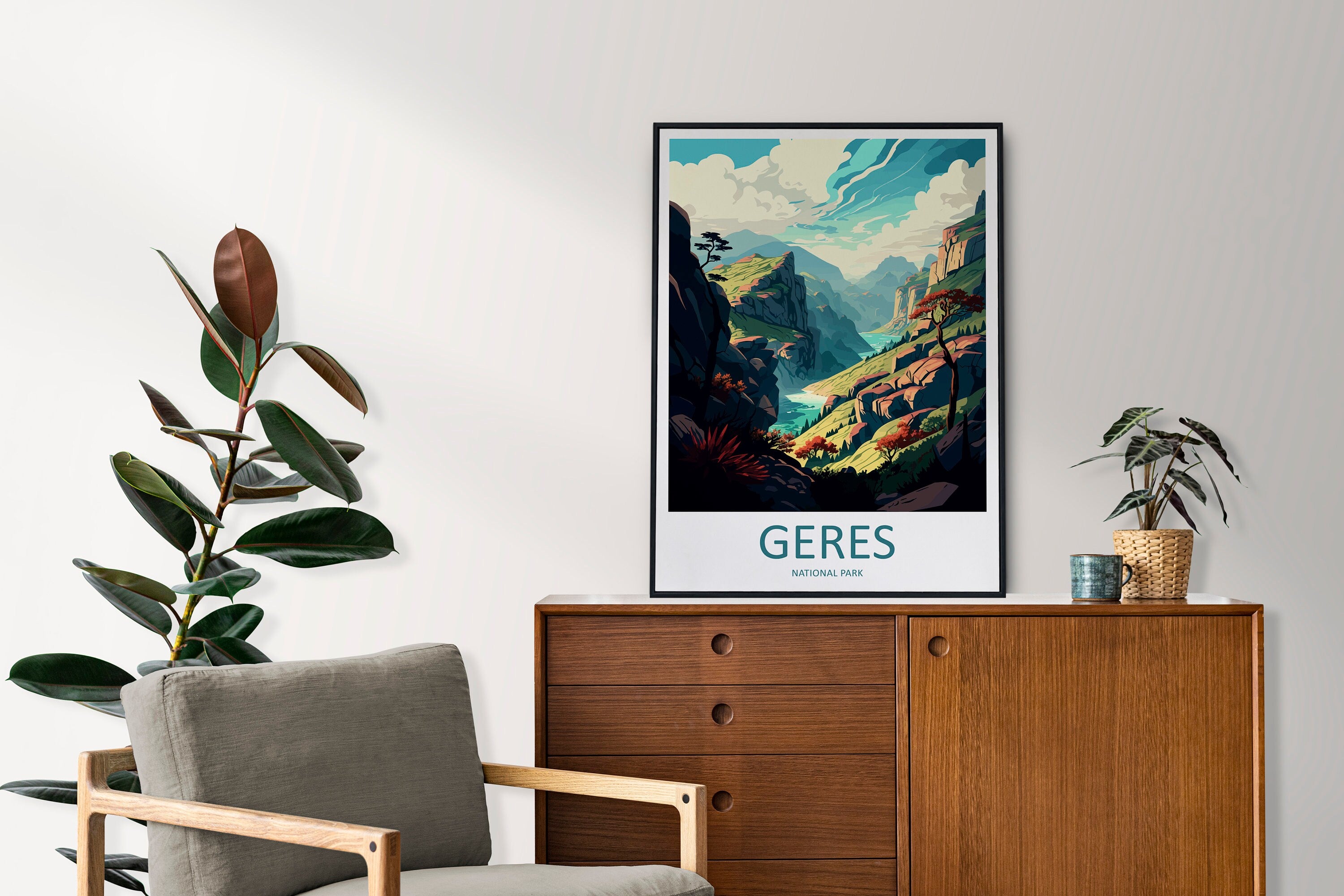 Geres National Park Travel Print Wall Art Geres National Park Wall Hanging Home Decor National Park Gift Geres Portugal Lovers Wall Art