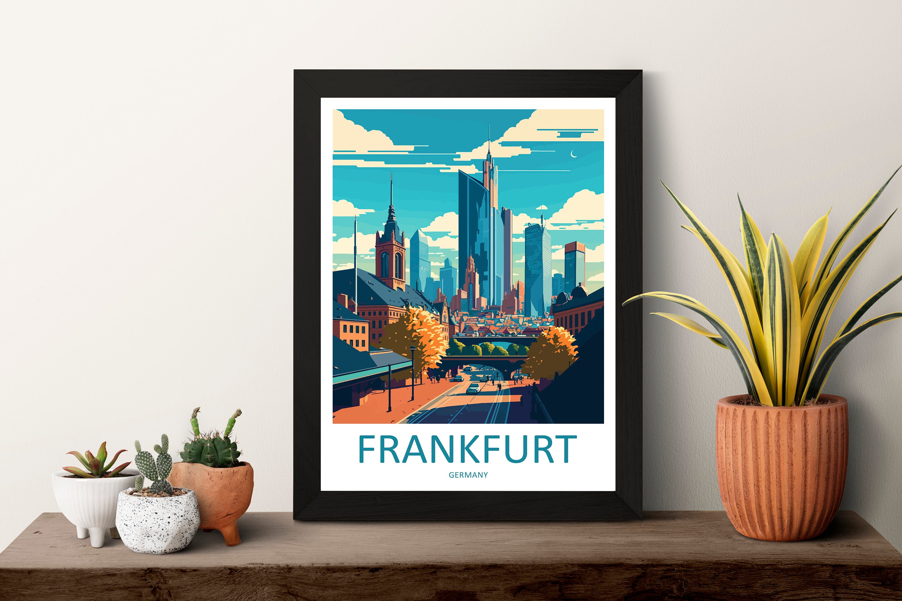 Frankfurt Travel Print Wall Art Frankfurt Wall Hanging Home Décor Frankfurt Gift Art Lovers Germany Art Lover Gift Frankfurt Wall Décor