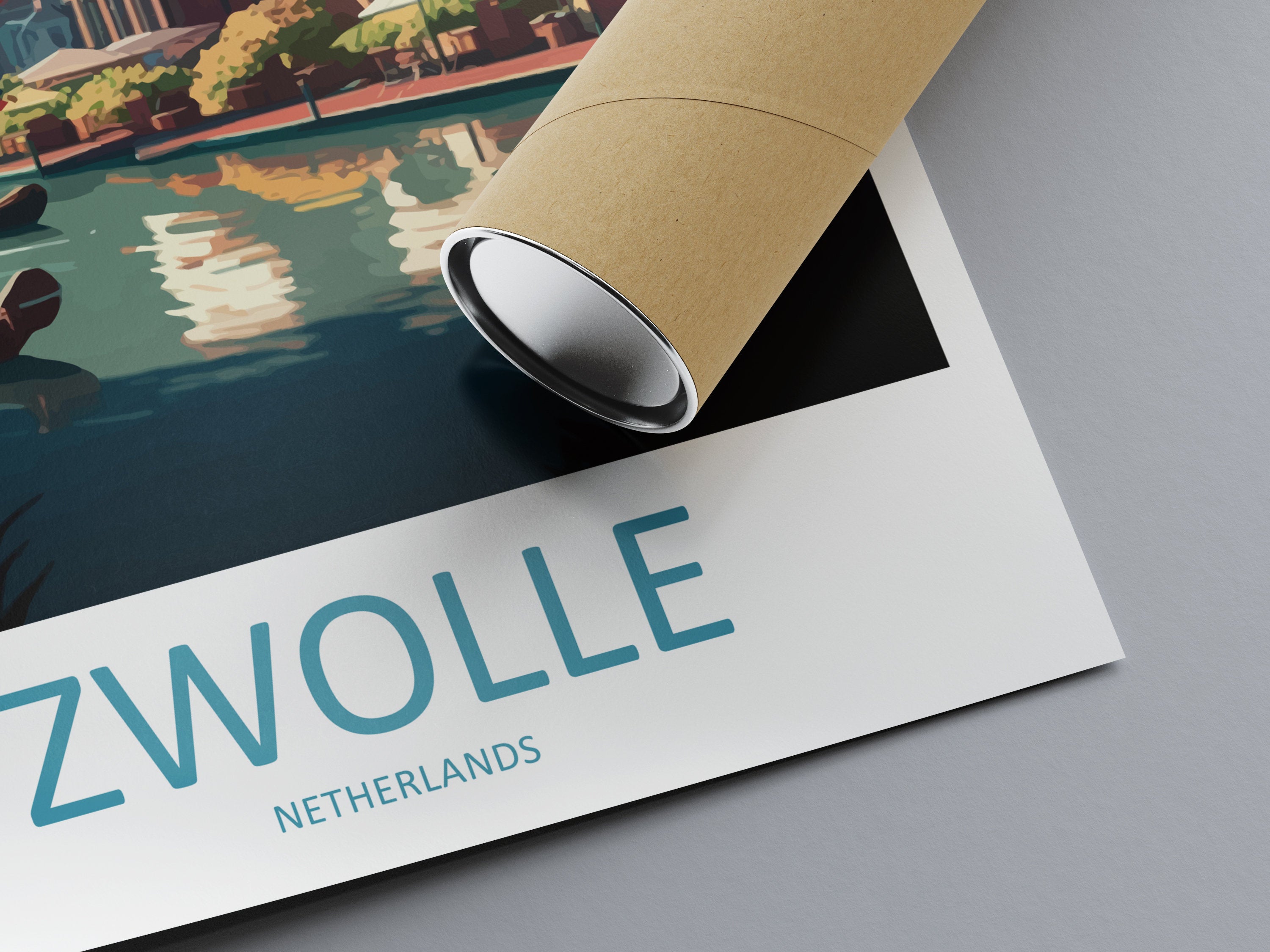 Zwolle Travel Print Wall Art Zwolle Wall Hanging Home Décor Zwolle Gift Art Lovers Netherlands Art Lover Gift Zwolle Travel Art