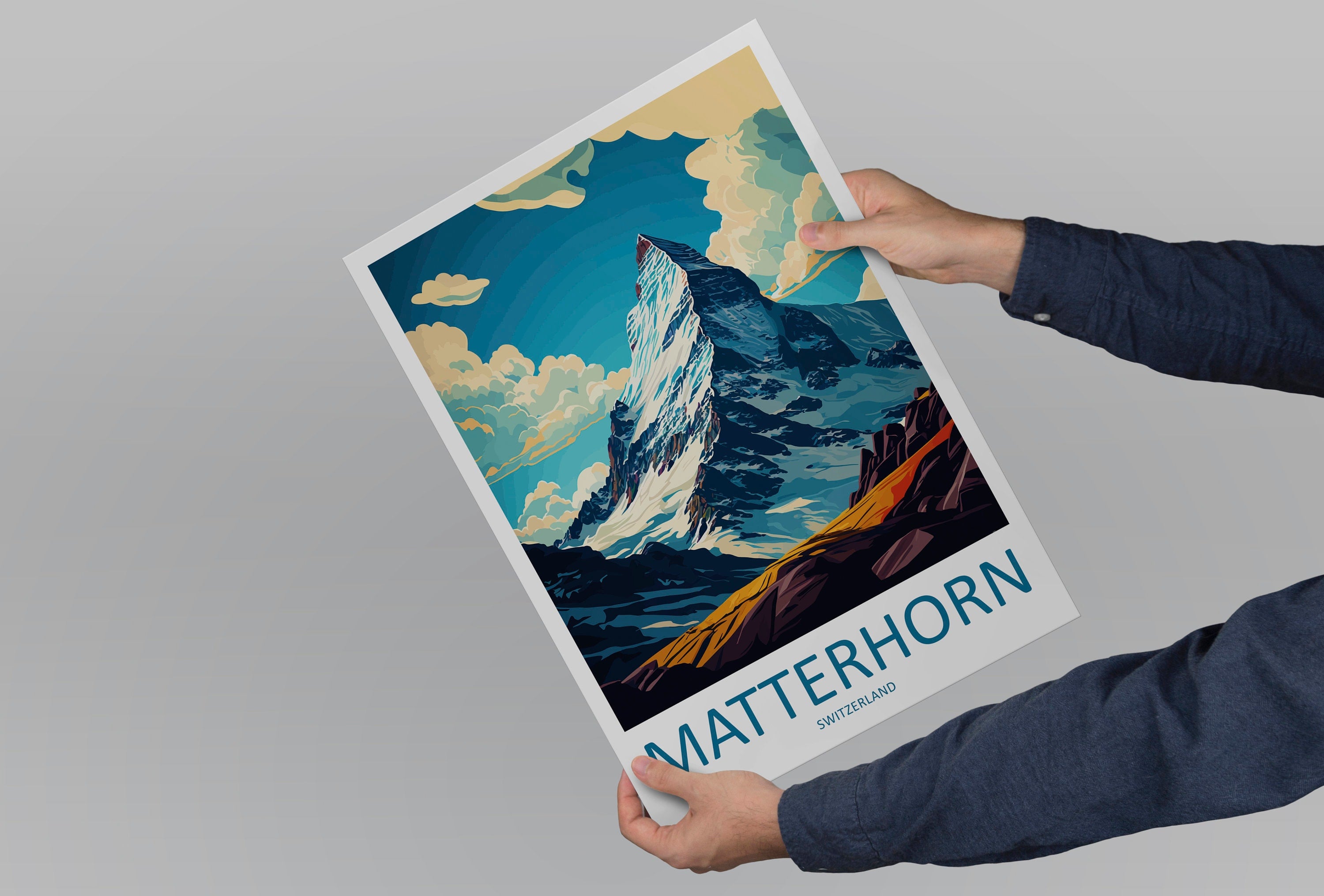 Matterhorn Travel Print Wall Art Matterhorn Wall Hanging Home Décor Matterhorn Gift Art Lovers Switzerland Art Lover Gift Matterhorn Travel
