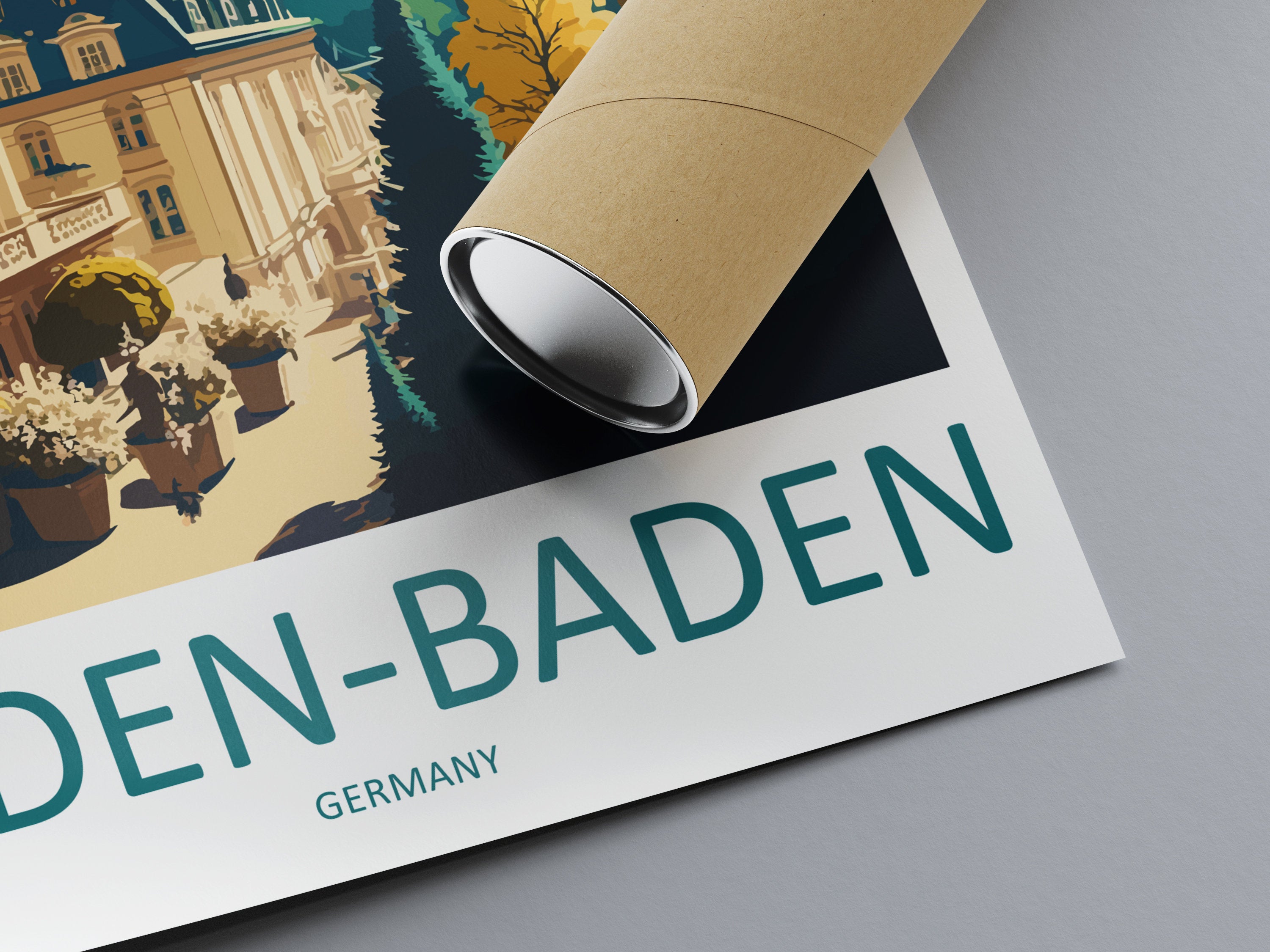 Baden-Baden Travel Print Wall Art Baden-Baden Wall Hanging Home Décor Baden-Baden Gift Art Lovers Germany Art Lover Gift Baden-Baden Art