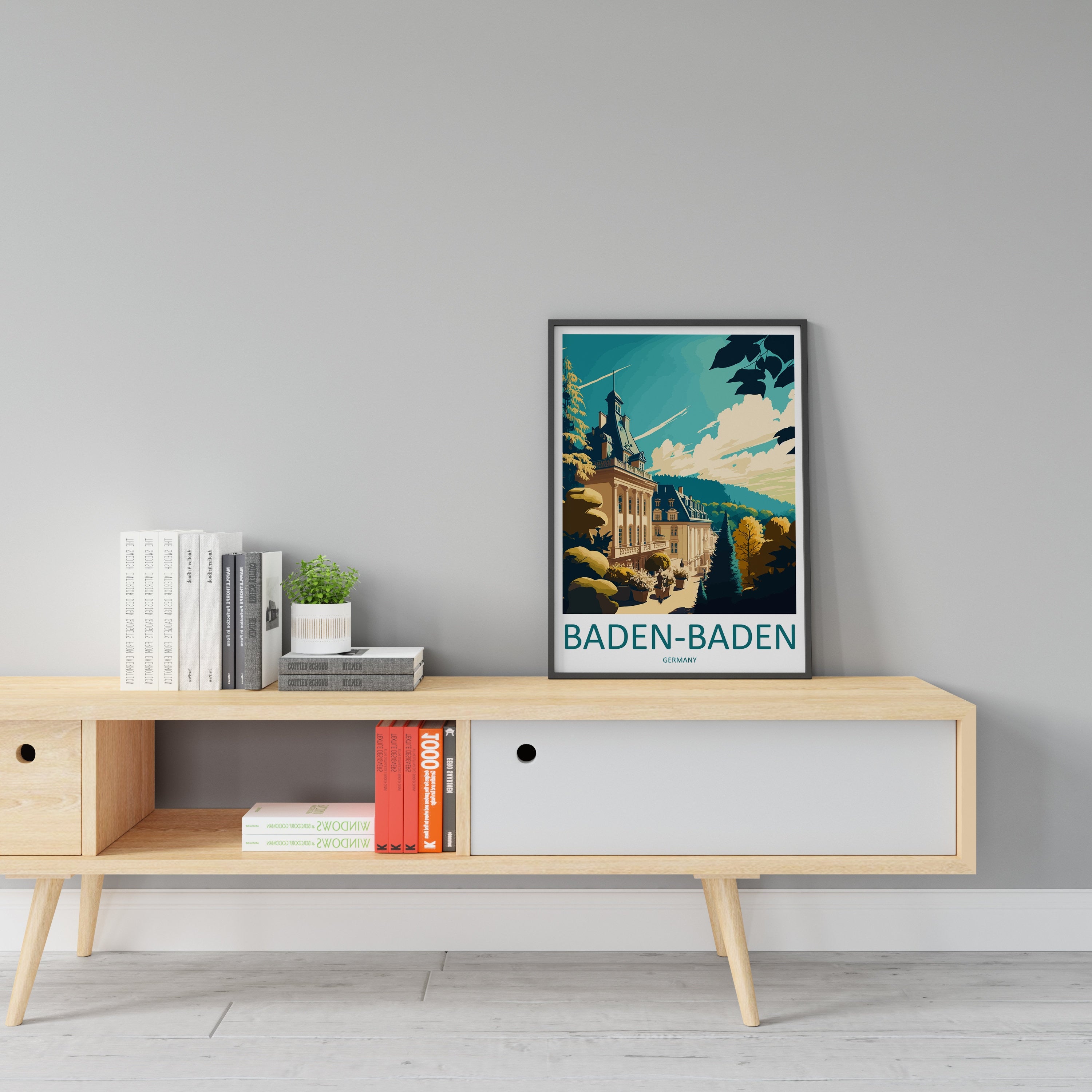 Baden-Baden Travel Print Wall Art Baden-Baden Wall Hanging Home Décor Baden-Baden Gift Art Lovers Germany Art Lover Gift Baden-Baden Art