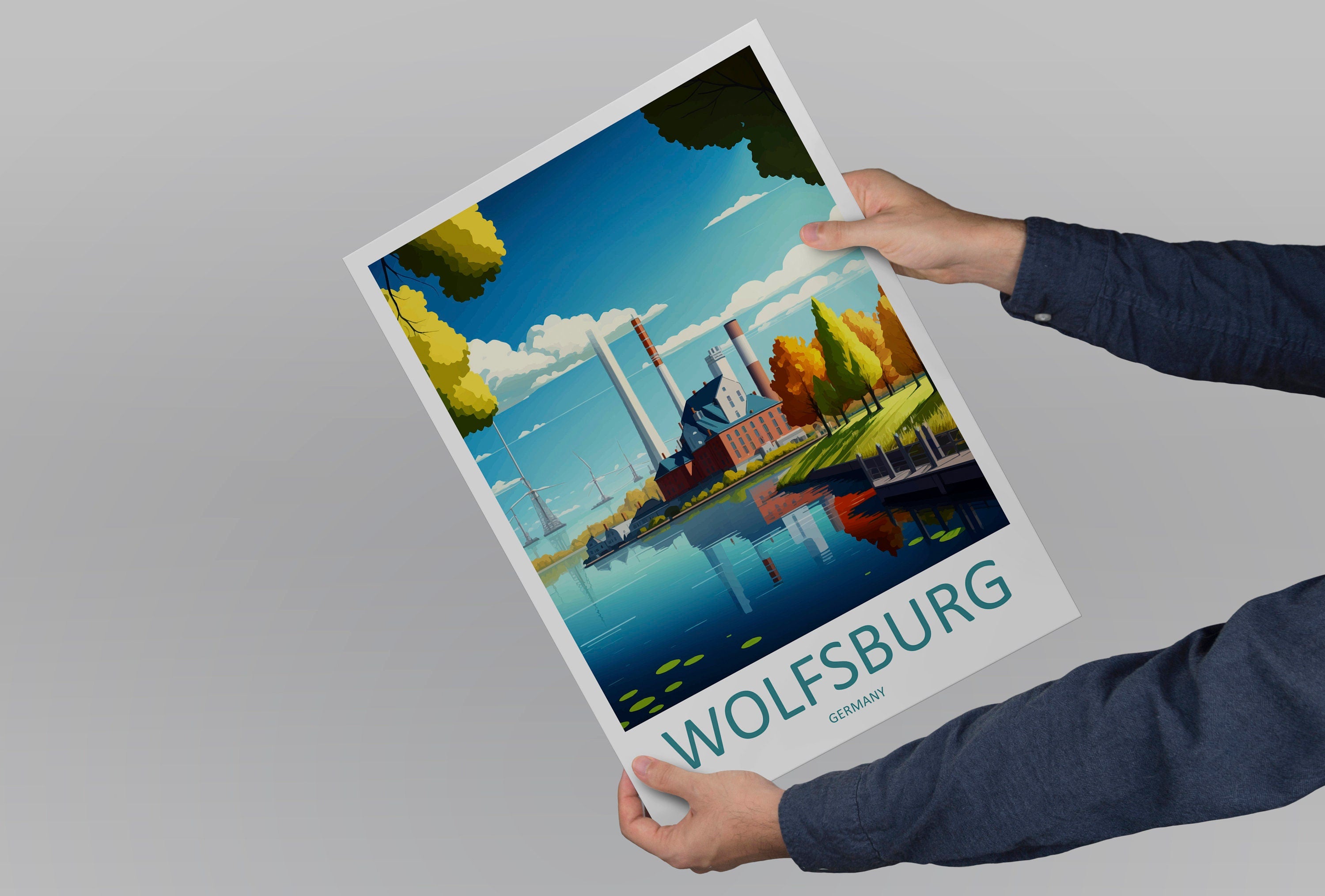 Wolfsburg Travel Print Wall Art Wolfsburg Wall Hanging Home Décor Wolfsburg Gift Art Lovers Germany Art Lover Gift Wolfsburg Art Travel Gift