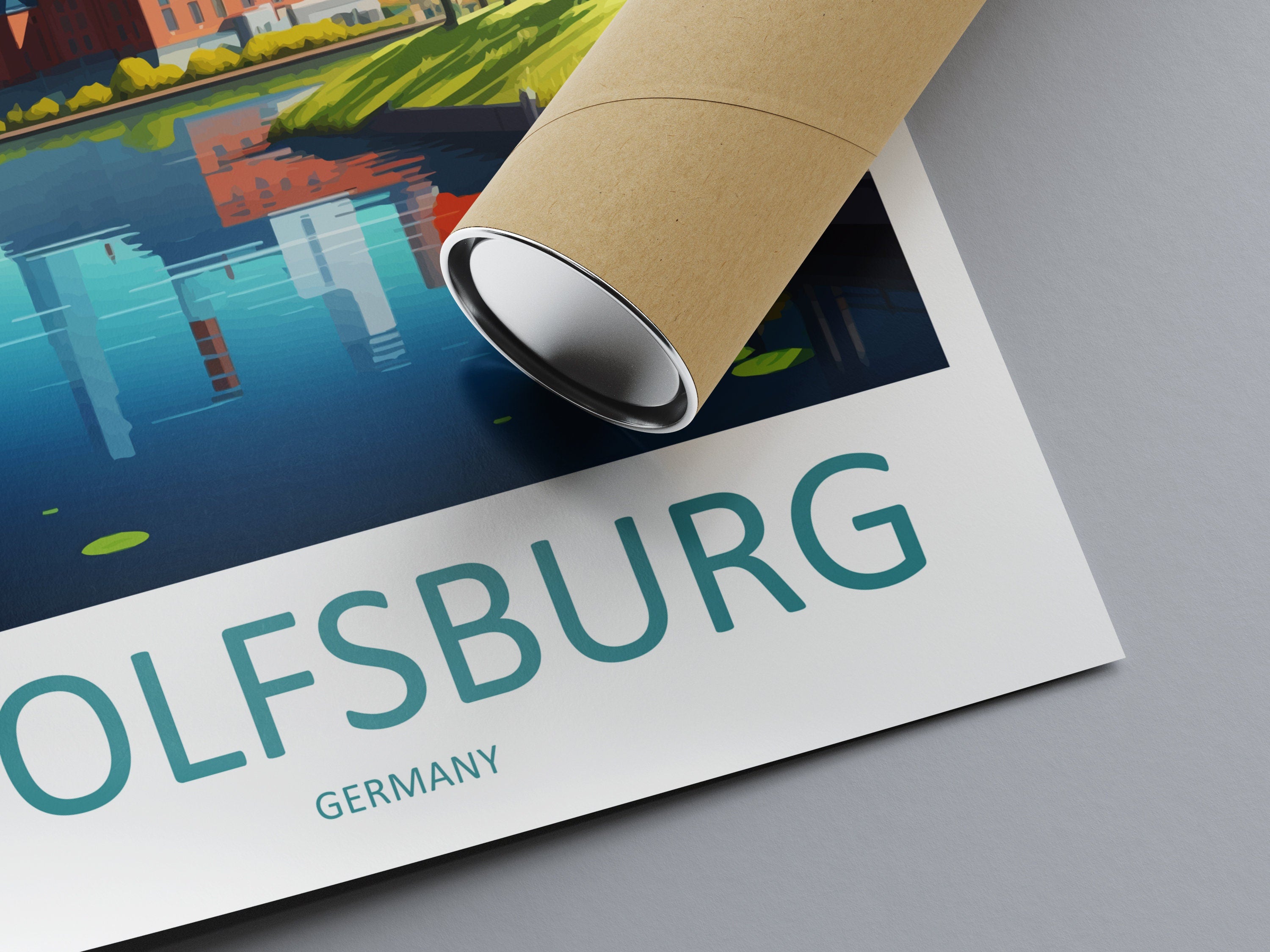 Wolfsburg Travel Print Wall Art Wolfsburg Wall Hanging Home Décor Wolfsburg Gift Art Lovers Germany Art Lover Gift Wolfsburg Art Travel Gift