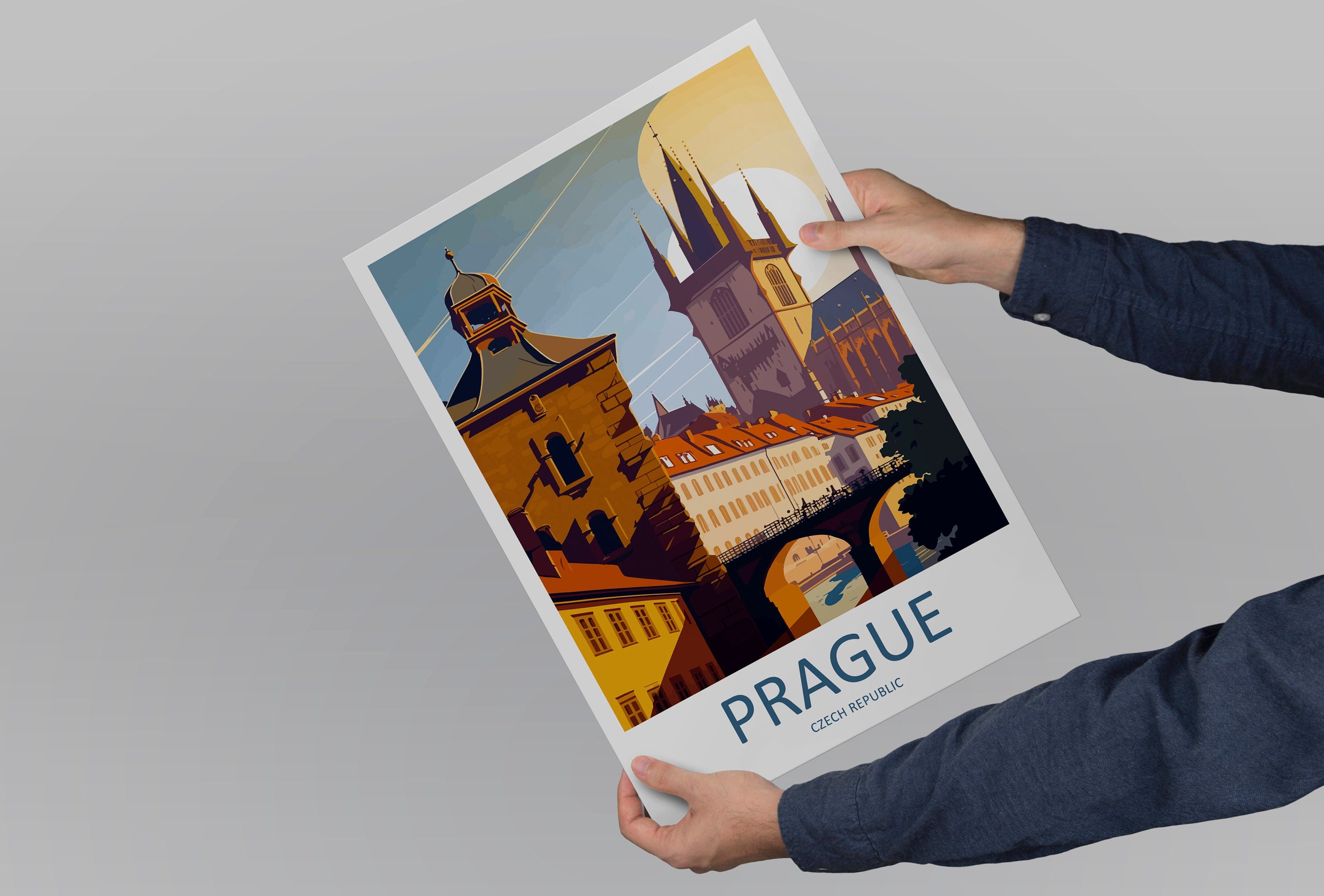 Prague Travel Print Wall Art Prague Wall Hanging Home Décor Prague Gift Art Lovers Czech Republic Art Lover Gift Prague Art Decor