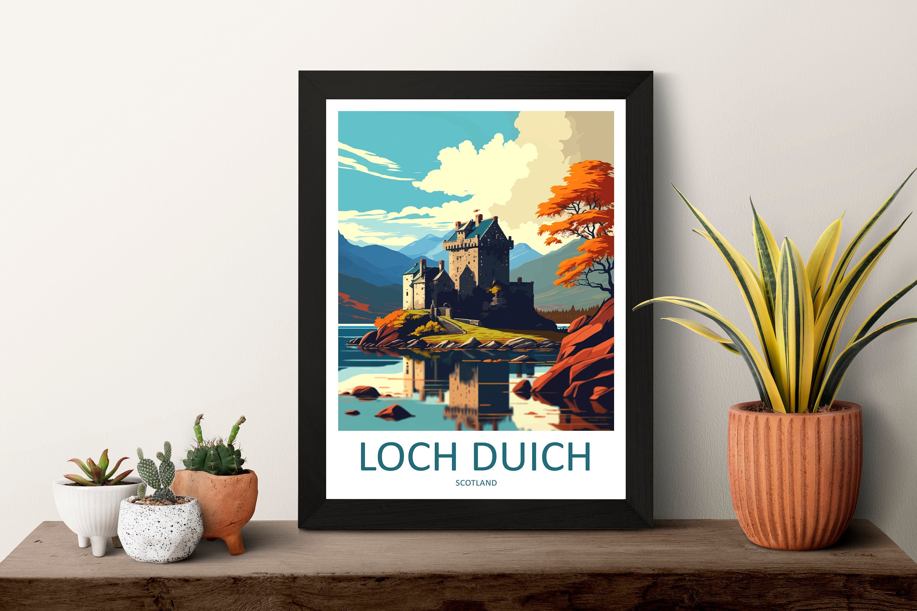 Loch Duich Travel Print Wall Art Loch Duich Wall Hanging Home Décor Loch Duich Gift Art Lovers Scotland Art Lover Gift Loch Duich Poster