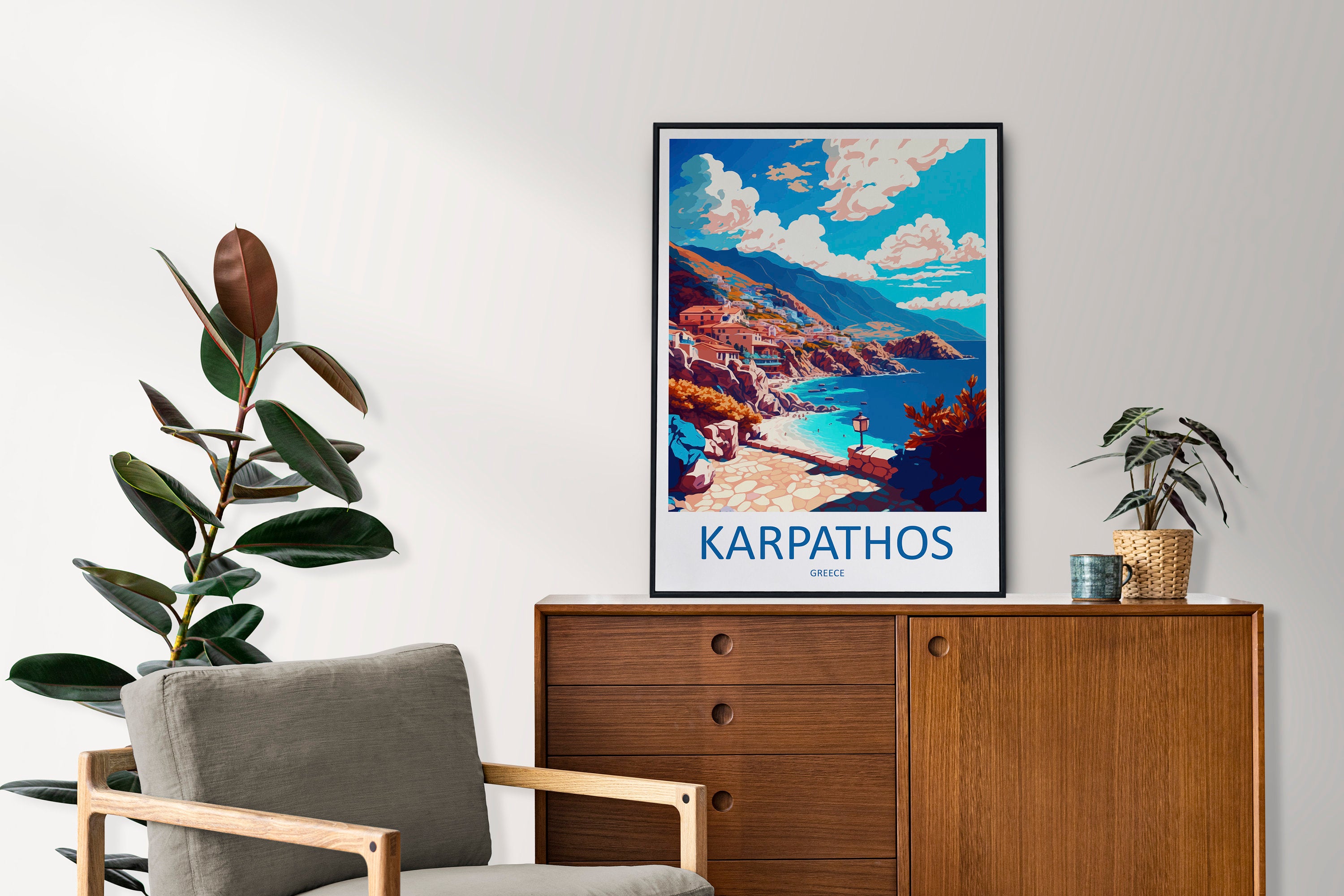 Karpathos Travel Print Wall Art Karpathos Greece Wall Hanging Home Decoration Karpathos Gift Art Lovers Wall Art Print Karpathos Greece Art