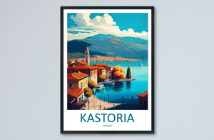 Kastoria Travel Print Wall Art Kastoria Greece Wall Hanging Home Decoration Kastoria Gift Art Lovers Wall Art Print Kastoria Greece Wall Art