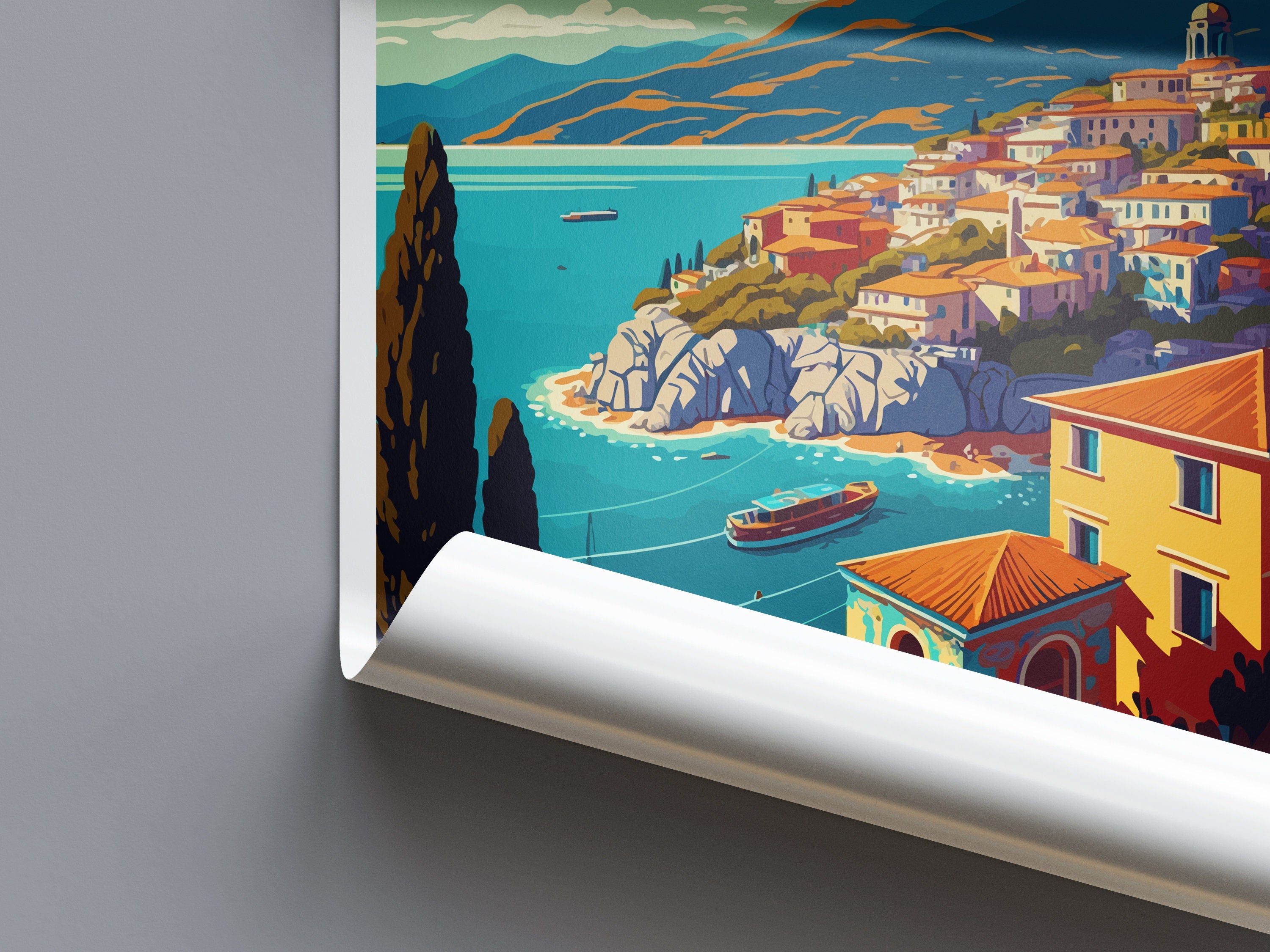 Kavala Travel Print Wall Art Kavala Greece Wall Hanging Home Decoration Kavala Gift Art Lovers Wall Art Print Kavala Greece Wall Art