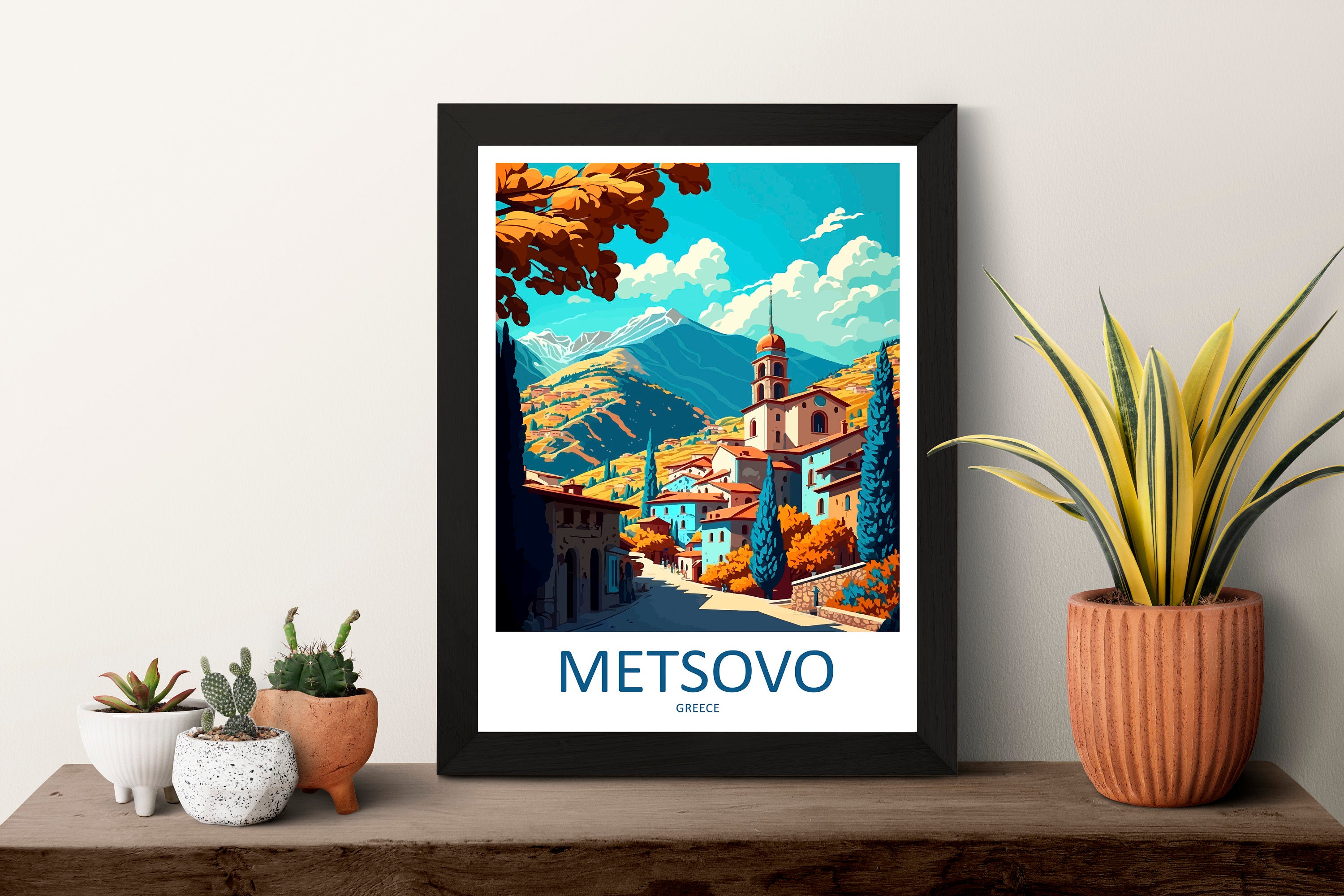 Metsovo Travel Print Wall Art Metsovo Greece Wall Hanging Home Decoration Metsovo Gift Art Lovers Wall Art Print Metsovo Greece Wall Art