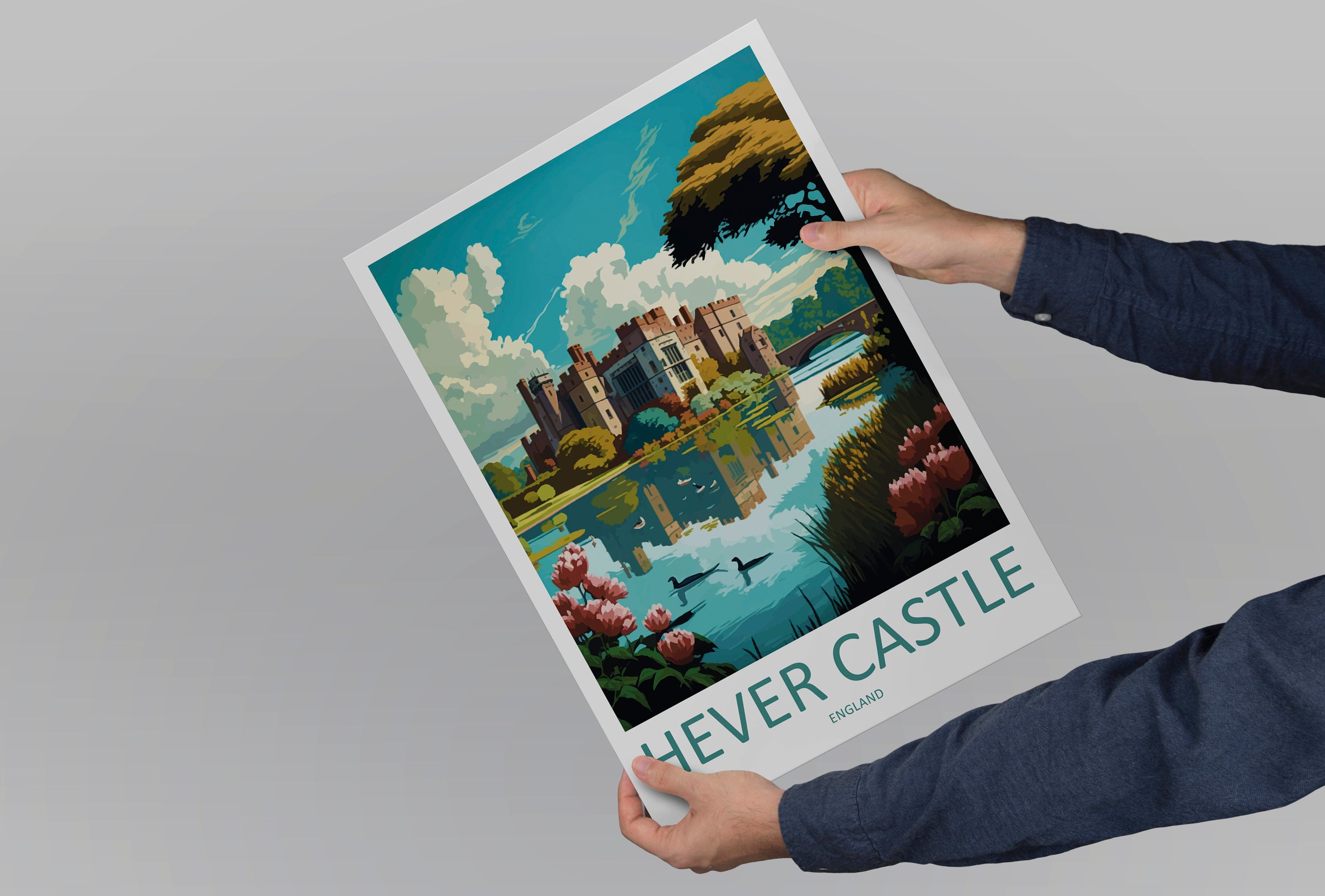 Hever Castle Travel Print Wall Art Hever Castle Wall Hanging Home Décor Hever Castle Gift Art Lovers England Art Lover Gift Hever Castle Art