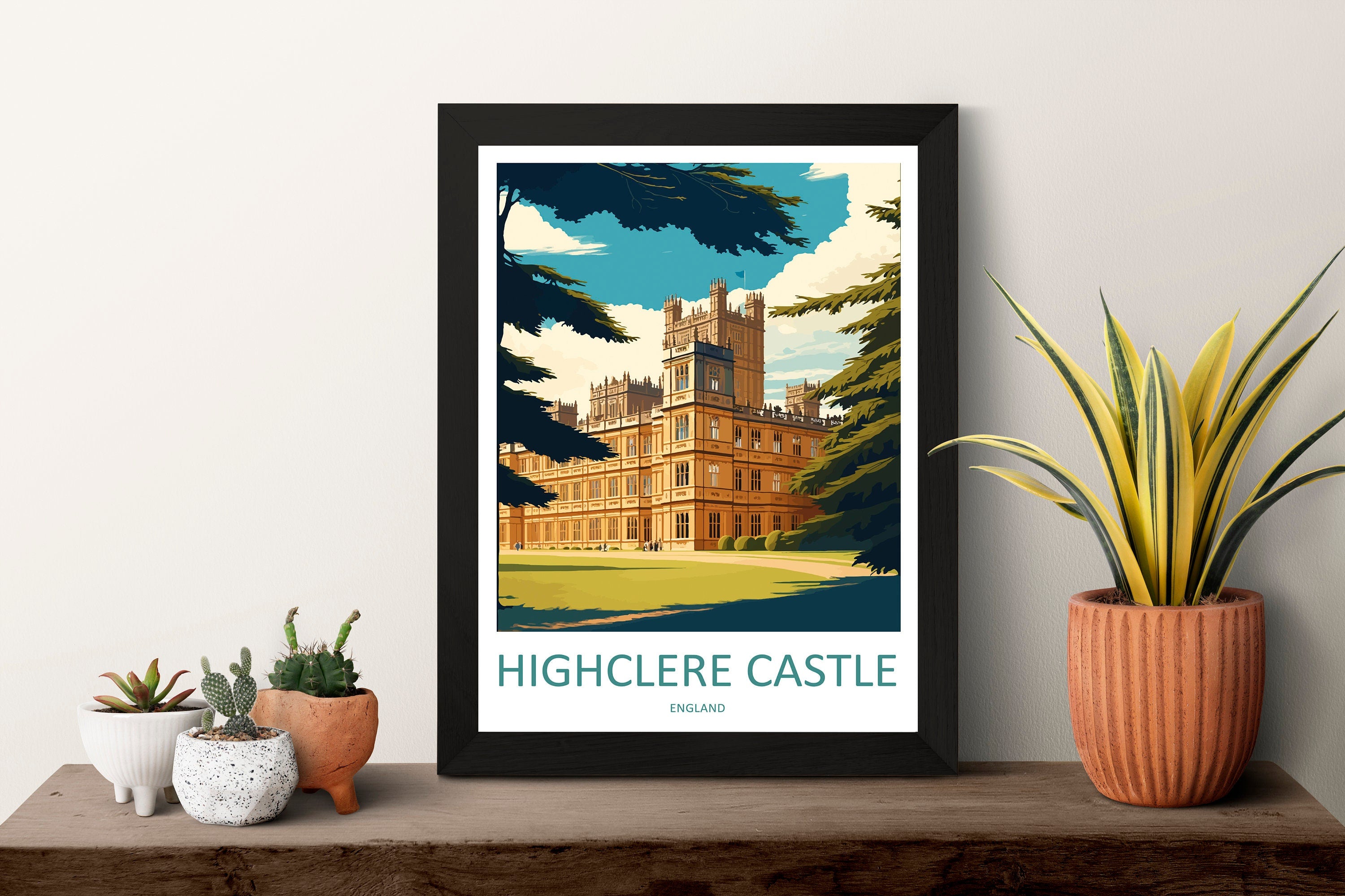 Highclere Castle Travel Print Wall Art Highclere Castle Wall Hanging Home Décor Highclere Castle Gift Art Lovers England Art Lover Gift