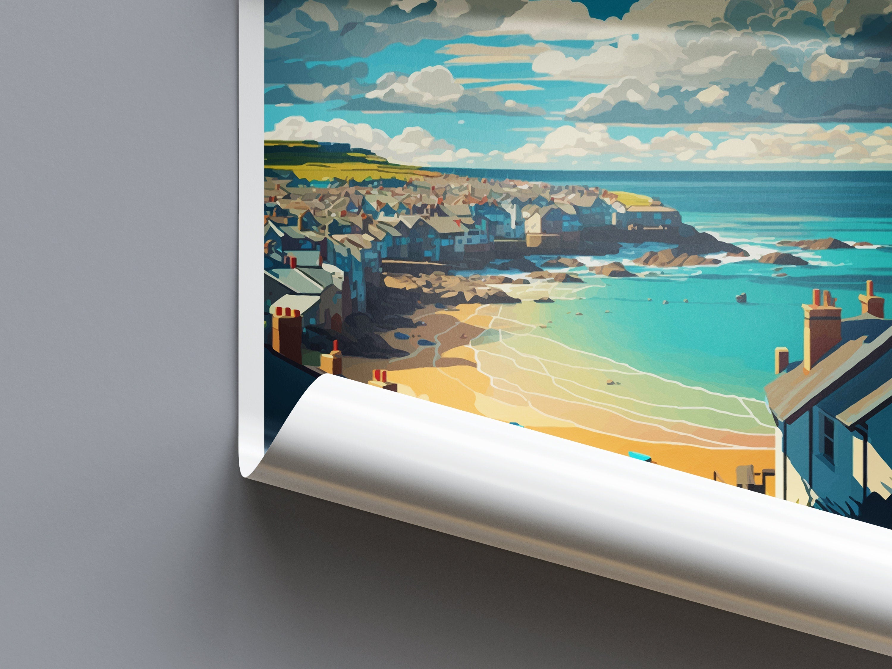 St Ives Travel Print Wall Art St Ives Wall Hanging Home Décor St Ives Gift Art Lovers England Art Lover Gift St Ives Travel Souvenir