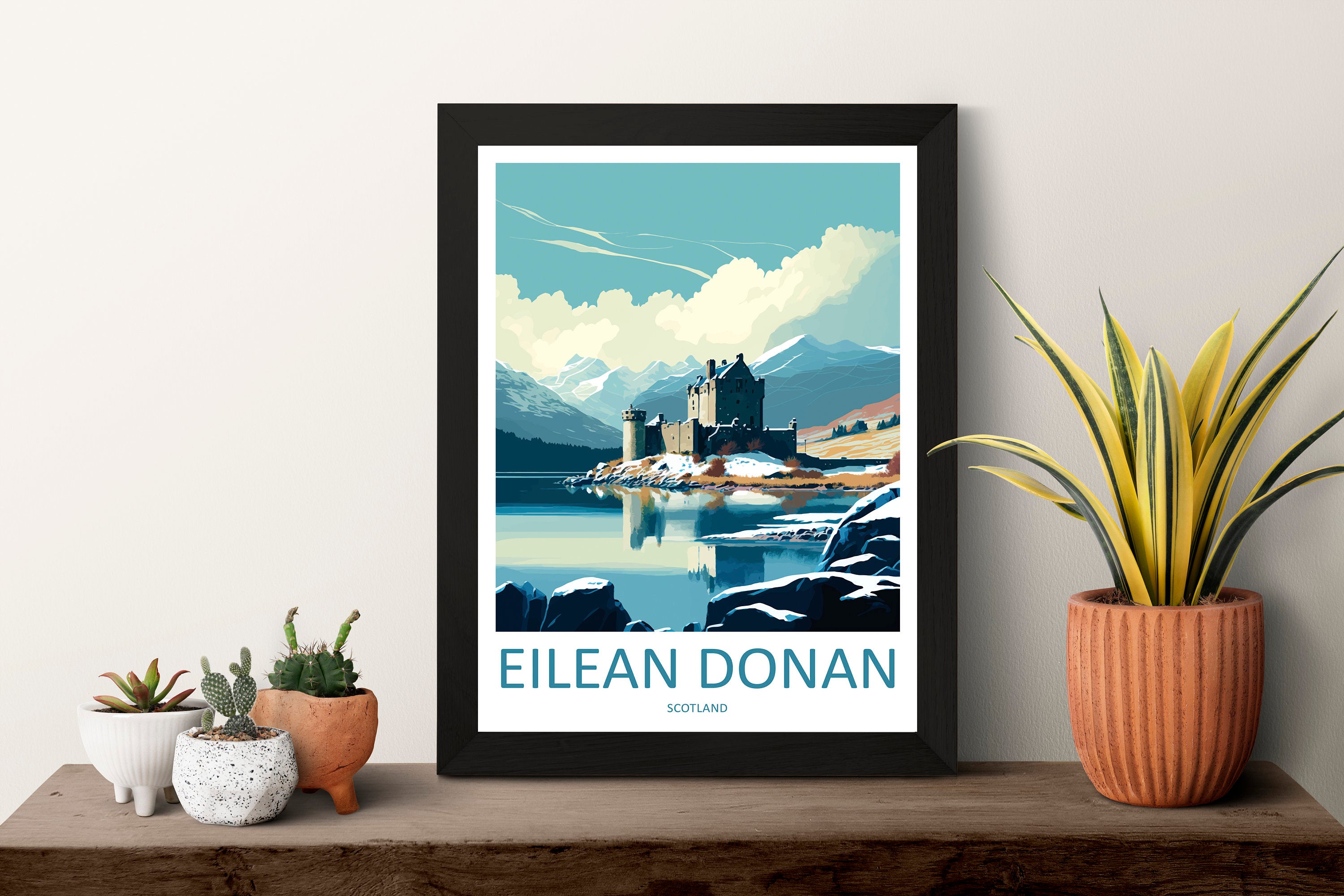 Eilean Donan Travel Print Wall Art Eilean Donan Wall Hanging Home Décor Eilean Donan Gift Art Lovers Scotland Art Lover Gift Eilean Donan