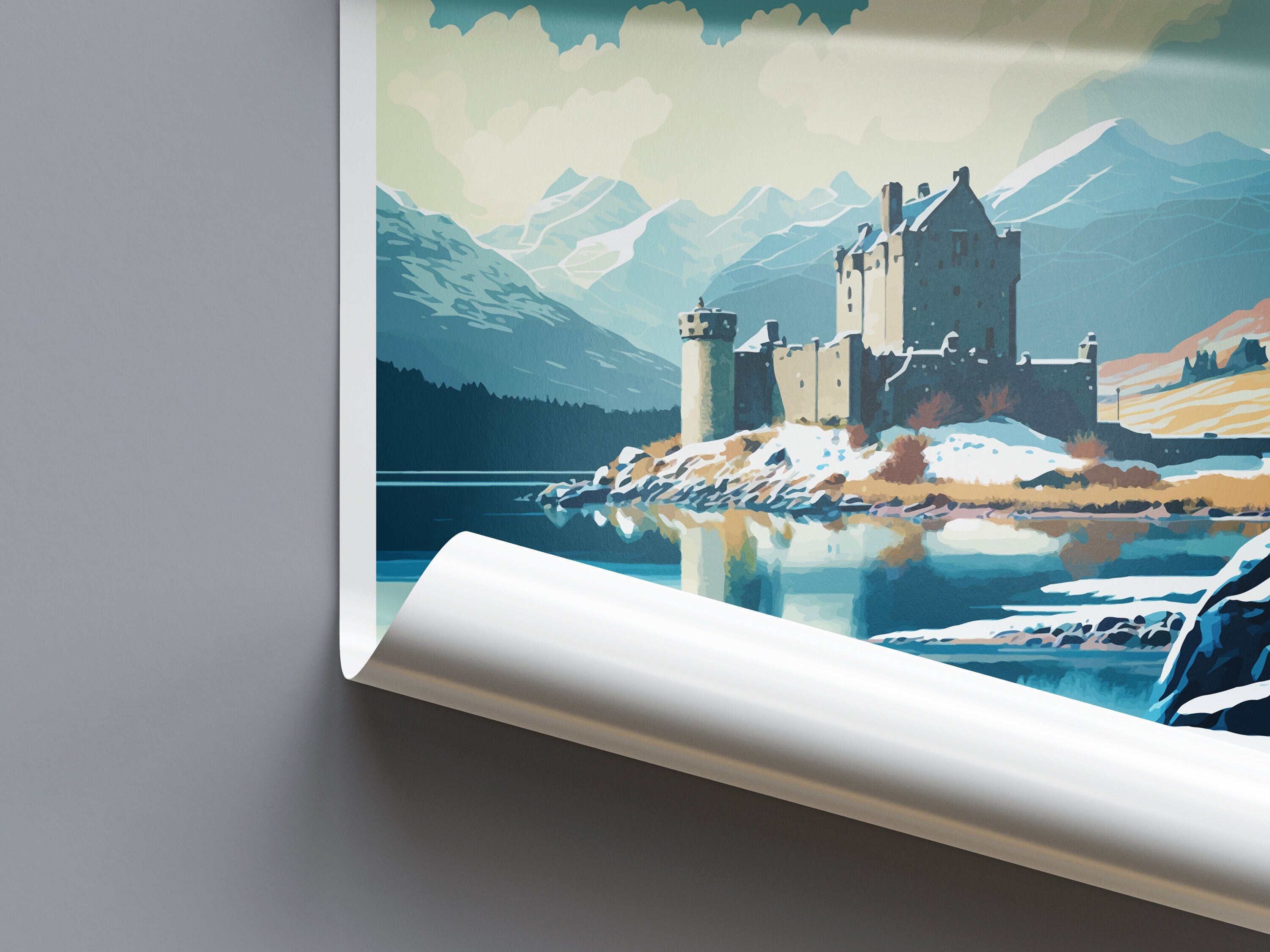 Eilean Donan Travel Print Wall Art Eilean Donan Wall Hanging Home Décor Eilean Donan Gift Art Lovers Scotland Art Lover Gift Eilean Donan