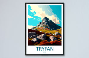 Tryfan Travel Print Wall Art Tryfan Wall Hanging Home Décor Tryfan Gift Art Lovers Welsh Art Lover Gift Tryfan Travel Decor Tryfan Mountain