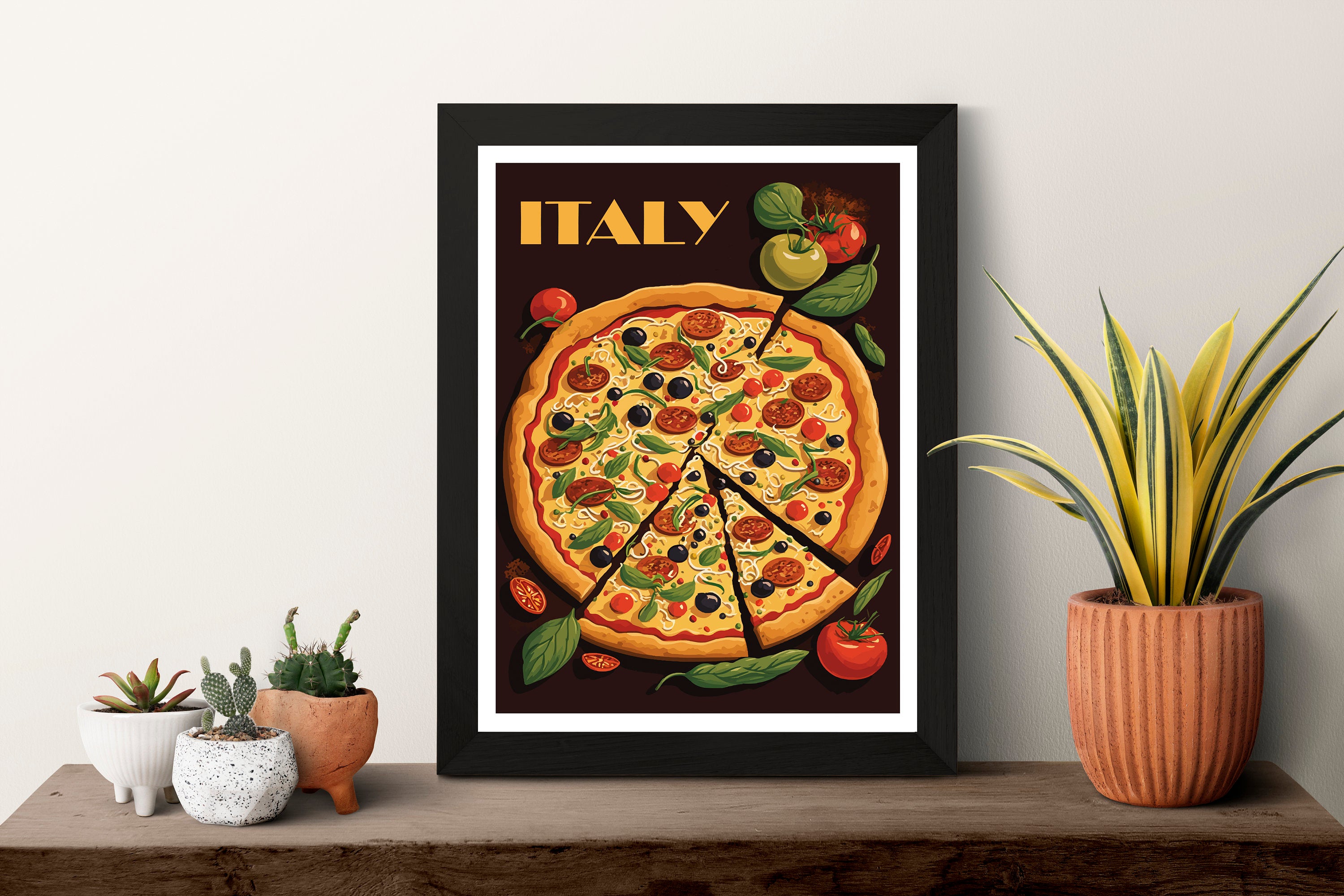 Italy Pizza Travel Print Wall Art Italy Pizza Wall Hanging Home Décor Italy Pizza Gift Art Lovers Italy Art Lover Gift Print Pizza Travel